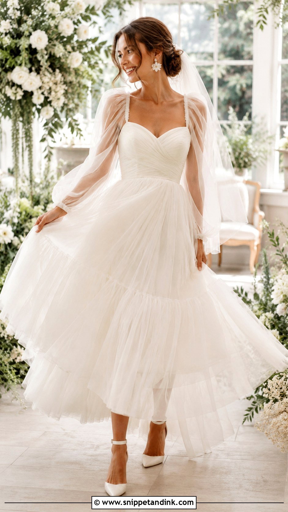 Tulle Sleeves for a Wedding Dress - Snippet and Ink - 20 Adding Sleeves to Wedding Dress
