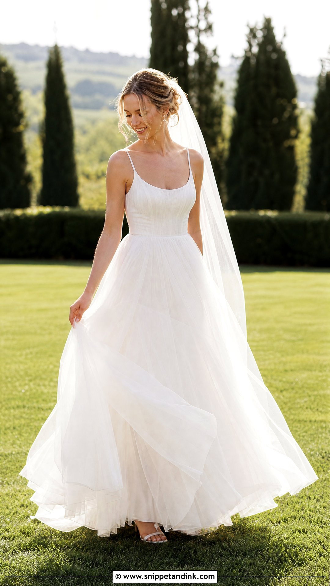 Tulle Strappy Wedding Dress - Snippet and Ink - 20 Strappy Wedding Dress Ideas