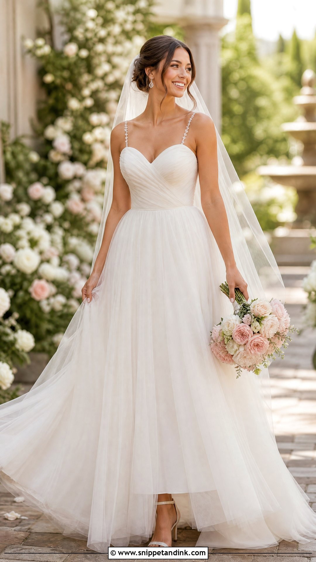 Tulle Sweetheart Neckline A Line Wedding Dress - Snippet and Ink - 20 Sweet Heart Neckline Wedding Dress Aline Ideas