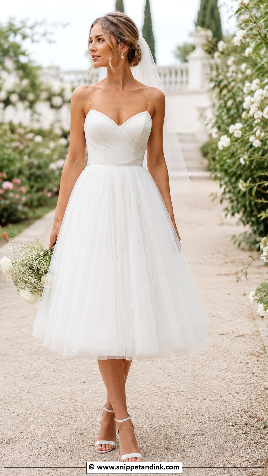 Tulle Tea Length Wedding Dress - Snippet and Ink - 30 Tea Length Wedding Dress Ideas