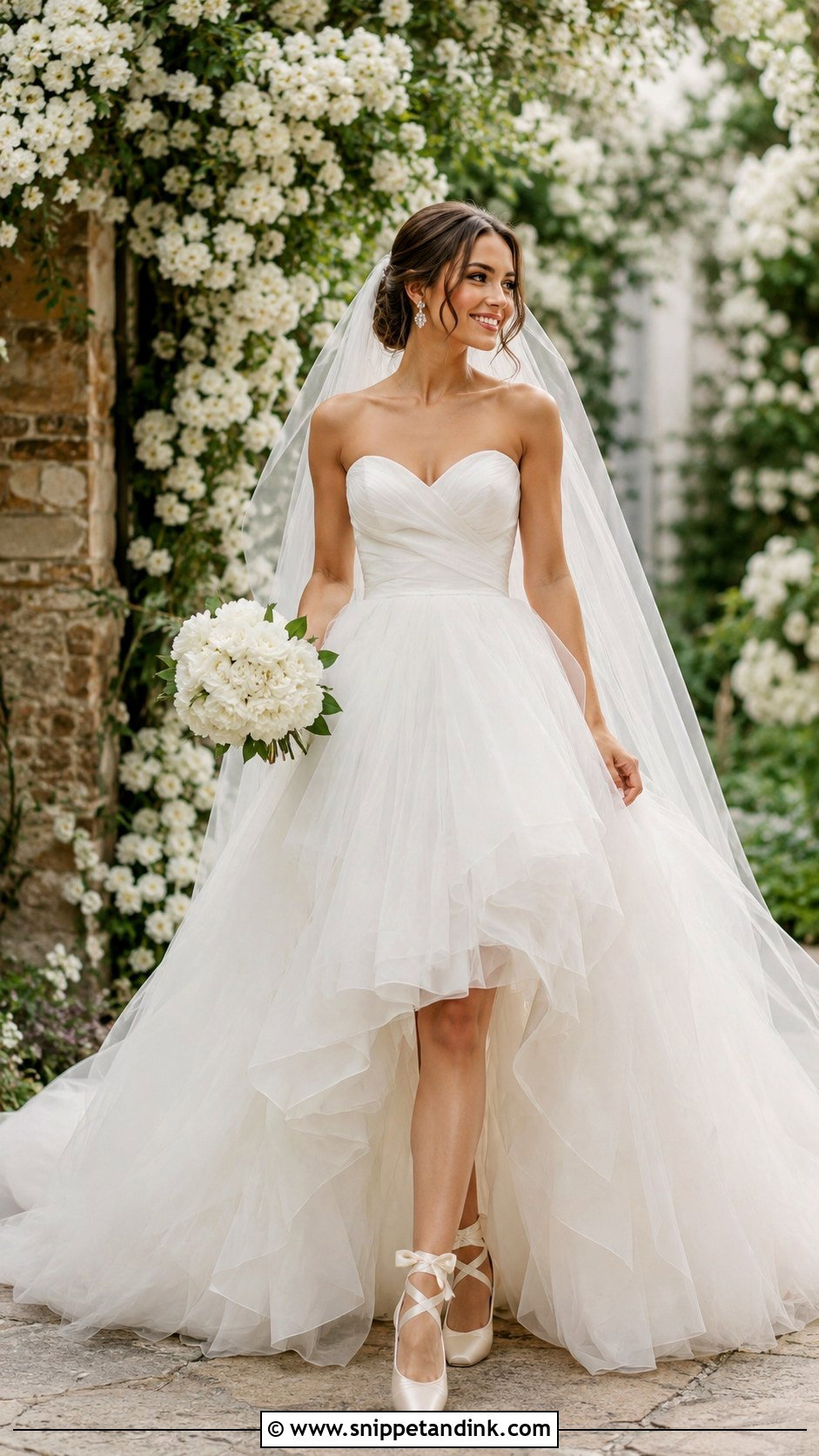 Tulle Train Wedding Dress - Snippet and Ink - 25 Wedding Dress Train Ideas