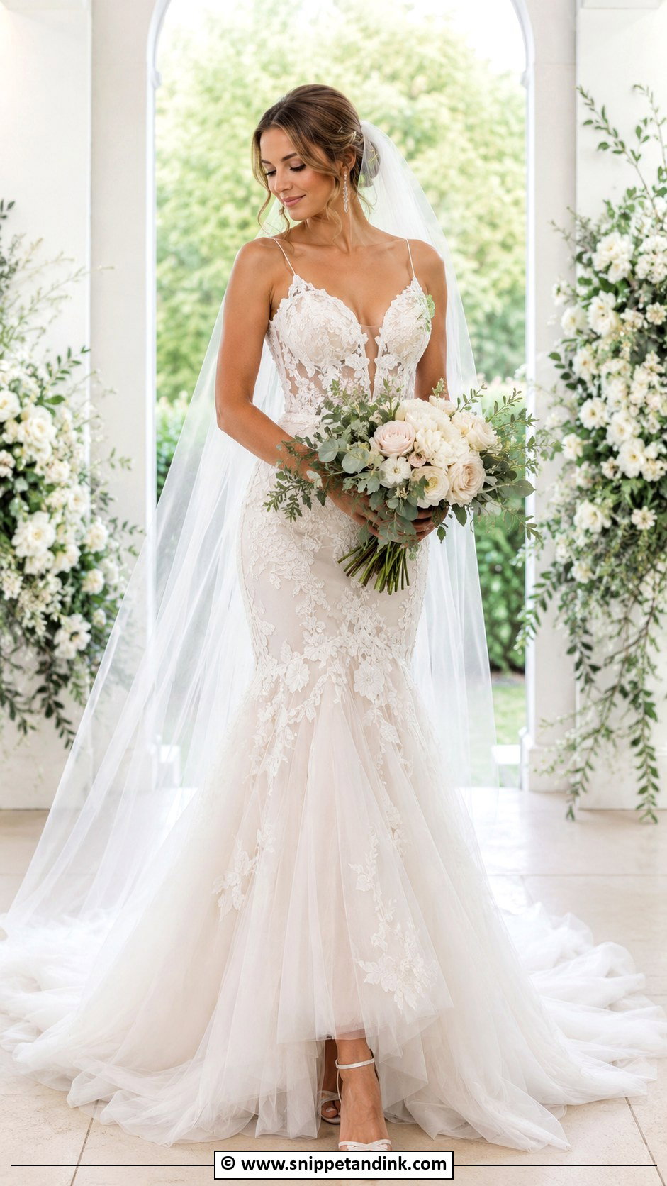 Tulle Trumpet Wedding Dress - Snippet and Ink - 30 Trumpet Wedding Dress Ideas