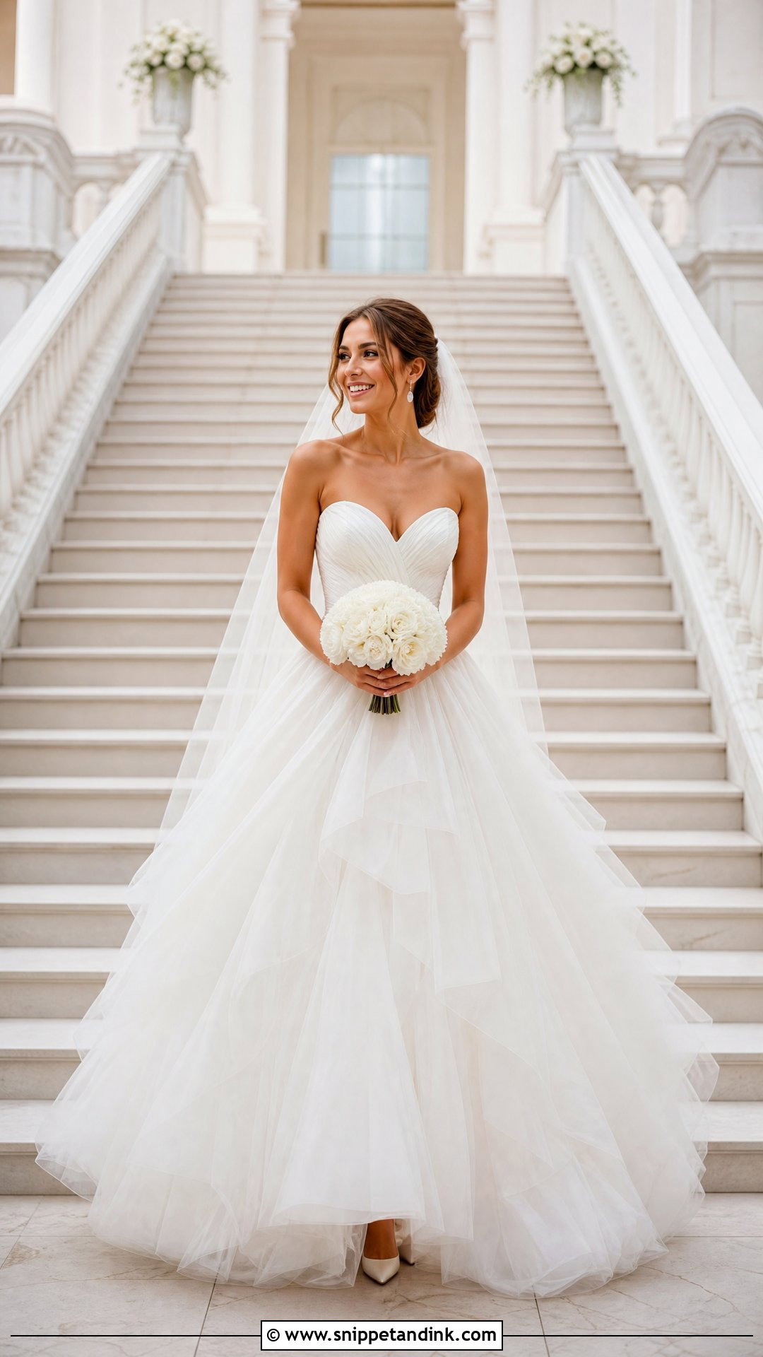 Tulle V Waist Ball Gown Wedding Dress - Snippet and Ink - 25 V Waist Wedding Dress Ideas