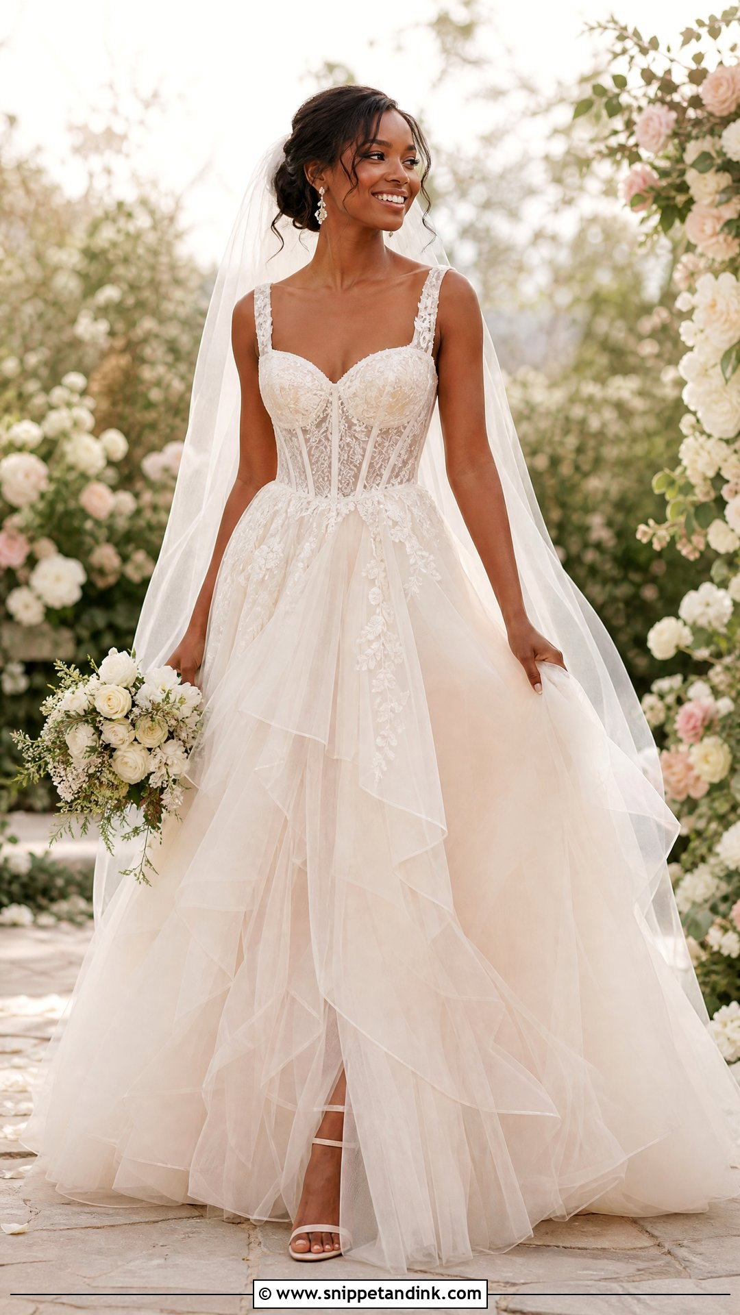 Tulle Wedding Dress - Snippet and Ink - 25 Black People Wedding Dresses