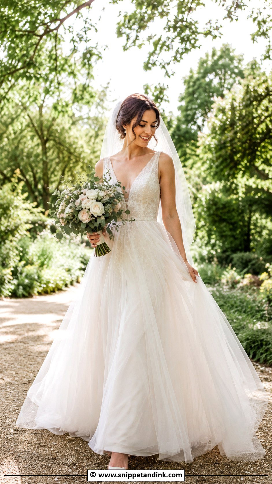 Tulle Wedding Dress Outfit - Snippet and Ink - 25 Bride Wedding Outfits
