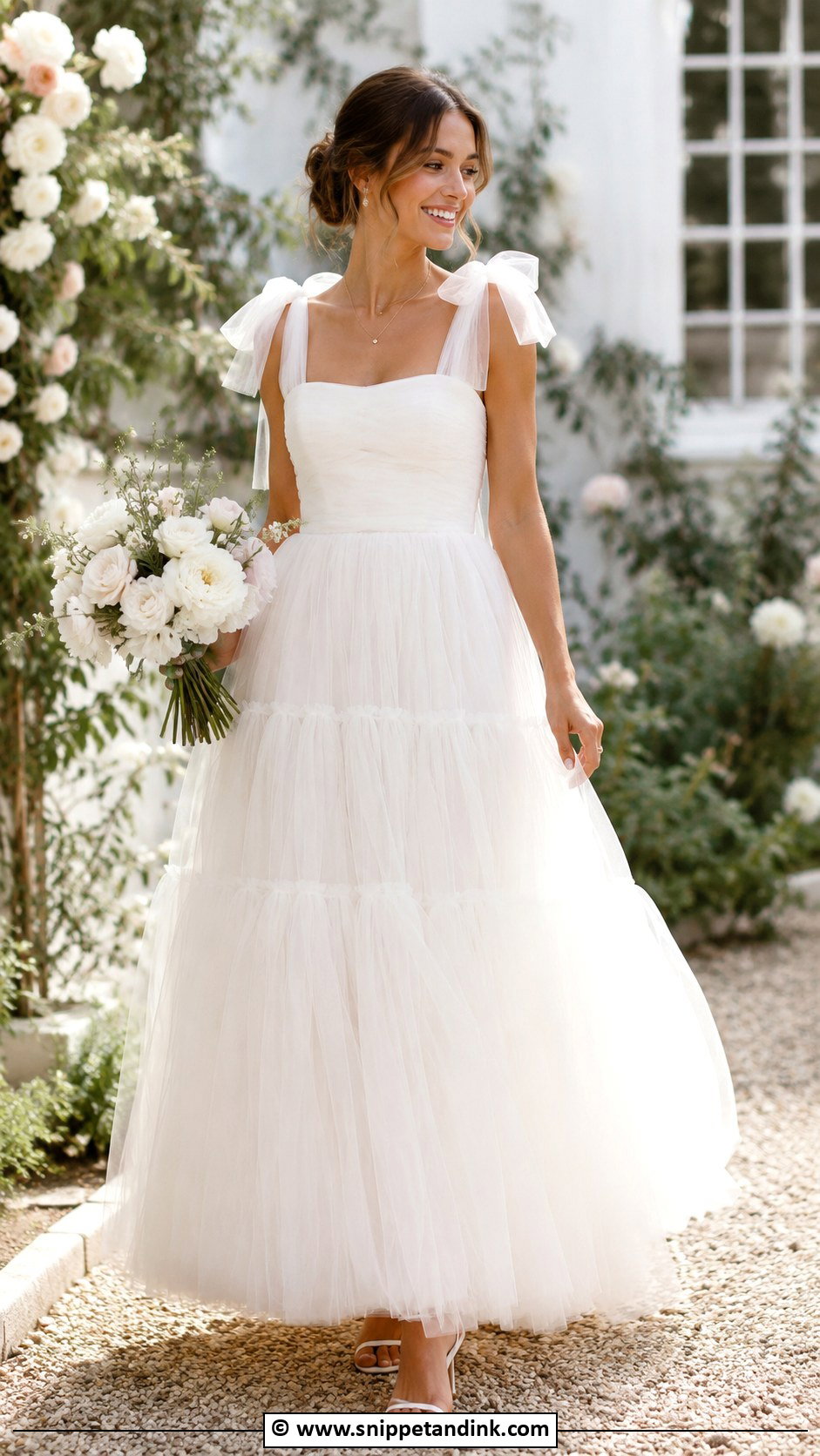 Tulle Wedding Dress With Bow Straps - Snippet and Ink - 25 Wedding Dress with Bow Ideas