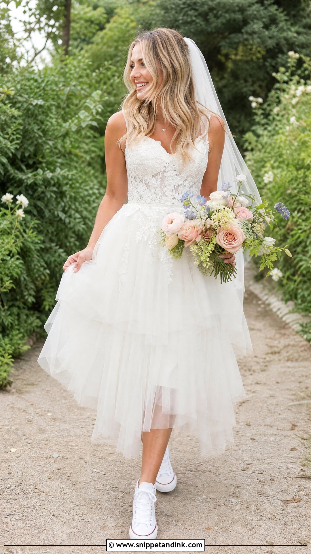 Tulle Wedding Dress With Converse Sneakers - Snippet and Ink - 25 Wedding Dress with Sneakers Ideas