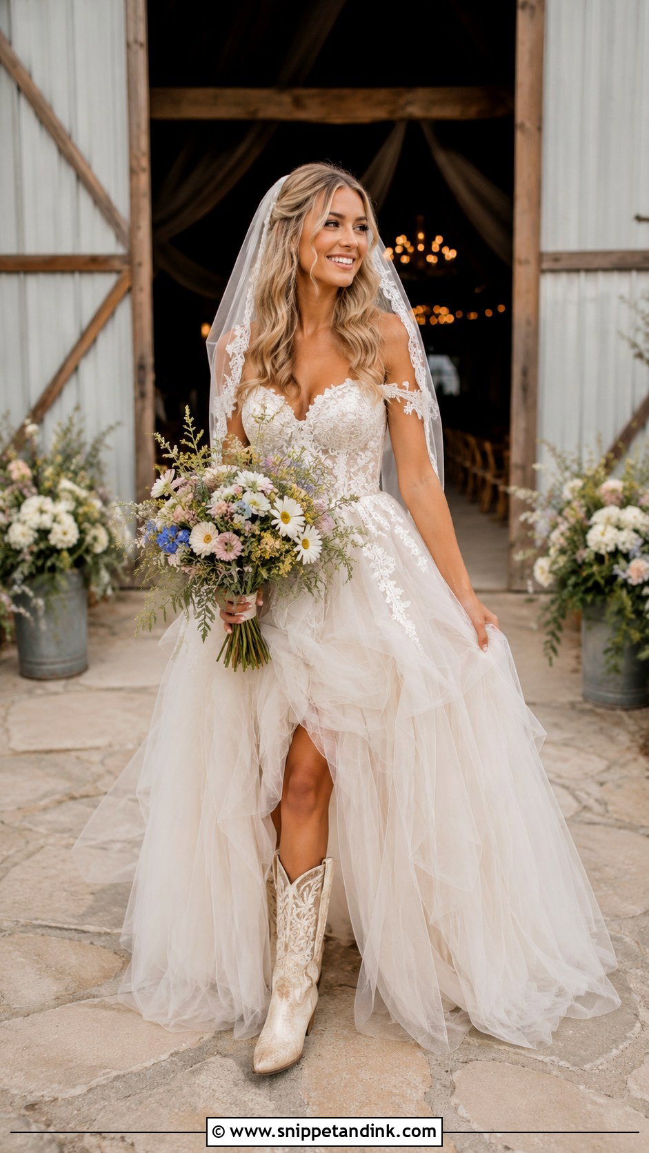 Tulle Wedding Dress With Cowboy Boots - Snippet and Ink - 25 Wedding Dress with Cowboy Boots Ideas
