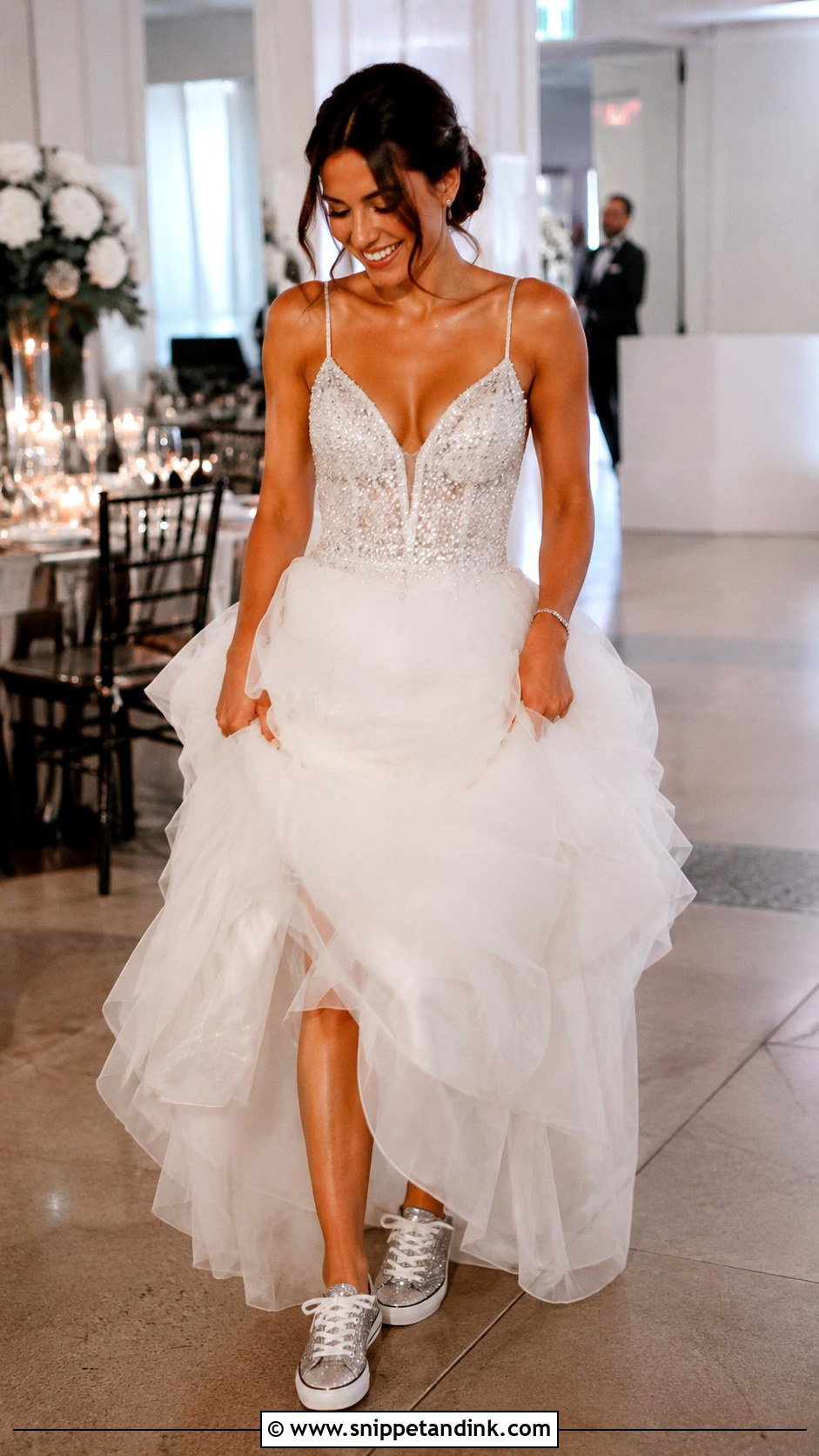 Tulle Wedding Dress With Glitter Converse - Snippet and Ink - 20 Wedding Dress with Converse Ideas