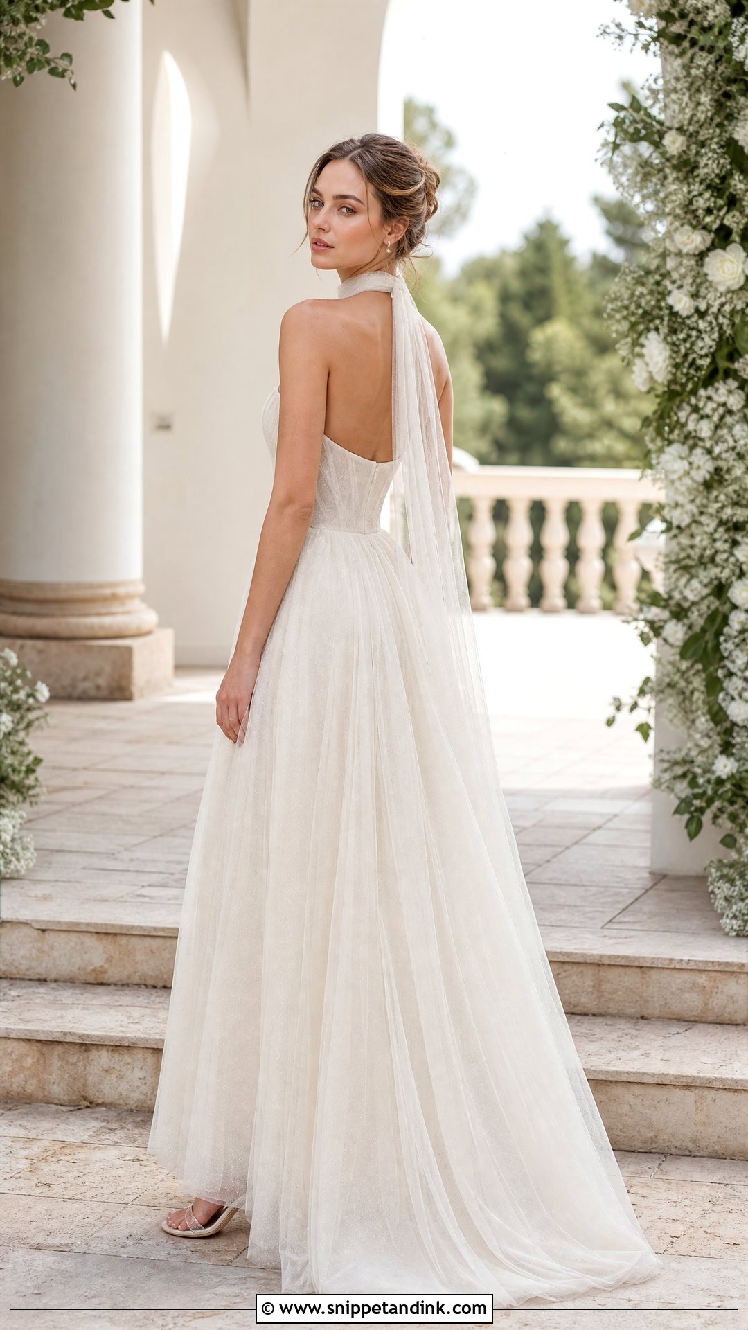Tulle Wedding Dress With Neck Scarf - Snippet and Ink - 25 Wedding Dress with Neck Scarf Ideas