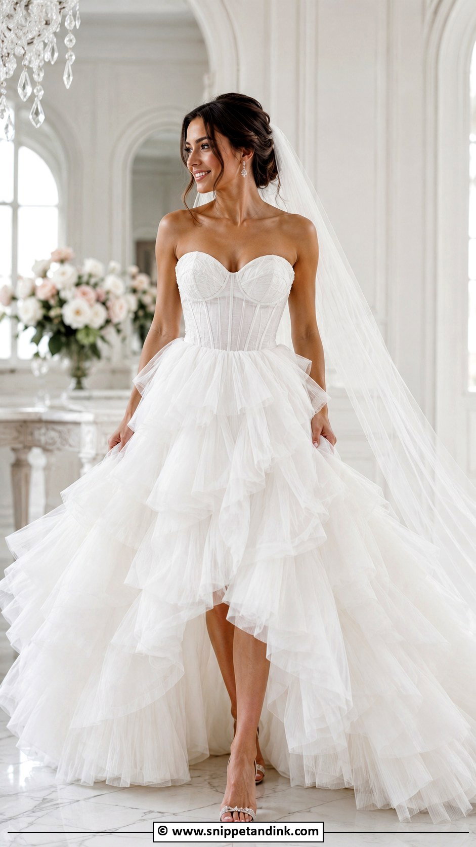 Tulle Wedding Dress With Ruffle Skirt - Snippet and Ink - 30 Extravagant Wedding Dresses