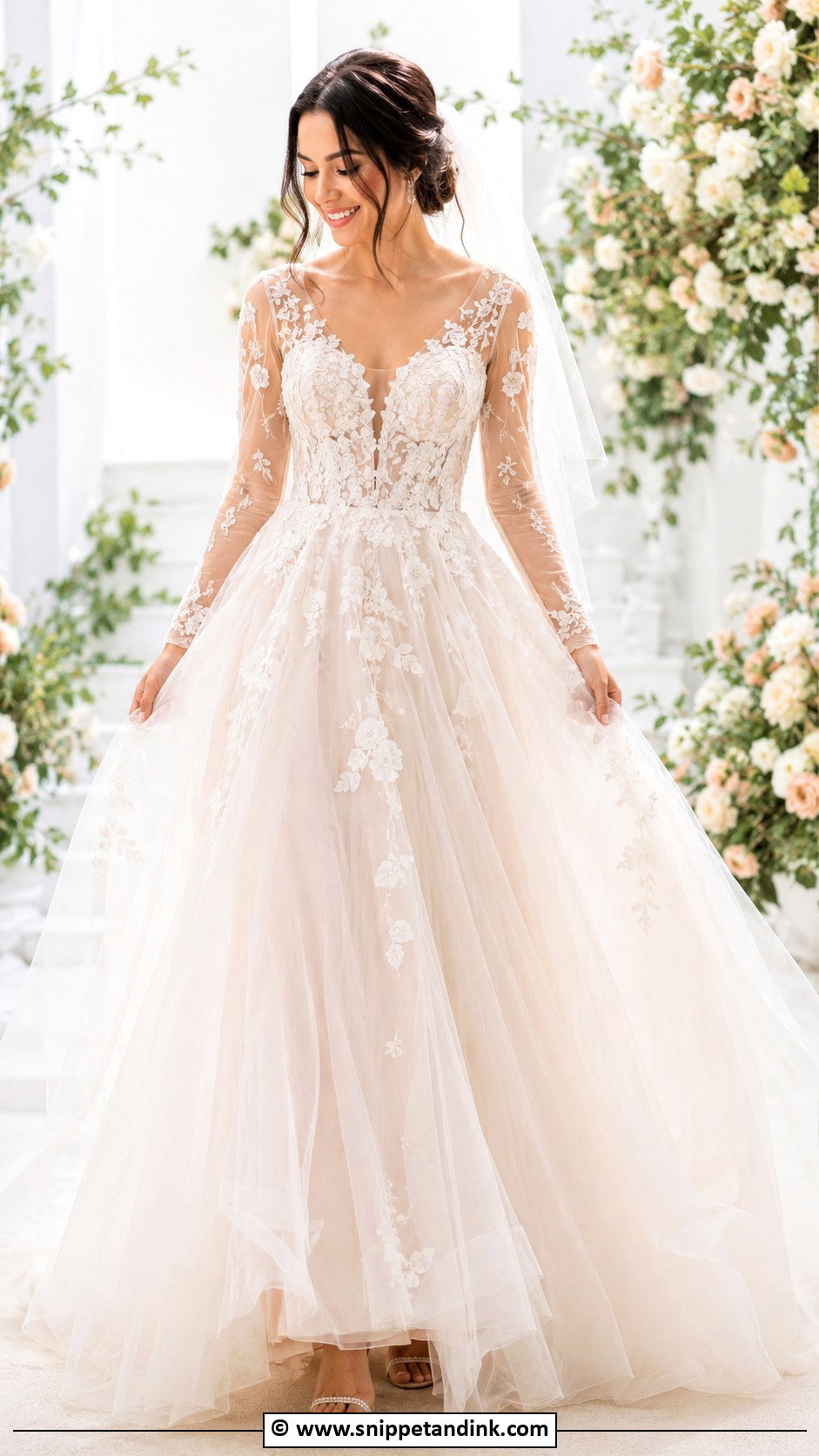 Tulle Wedding Dress With Sleeves - Snippet and Ink - 35 Wedding Dress with Sleeves