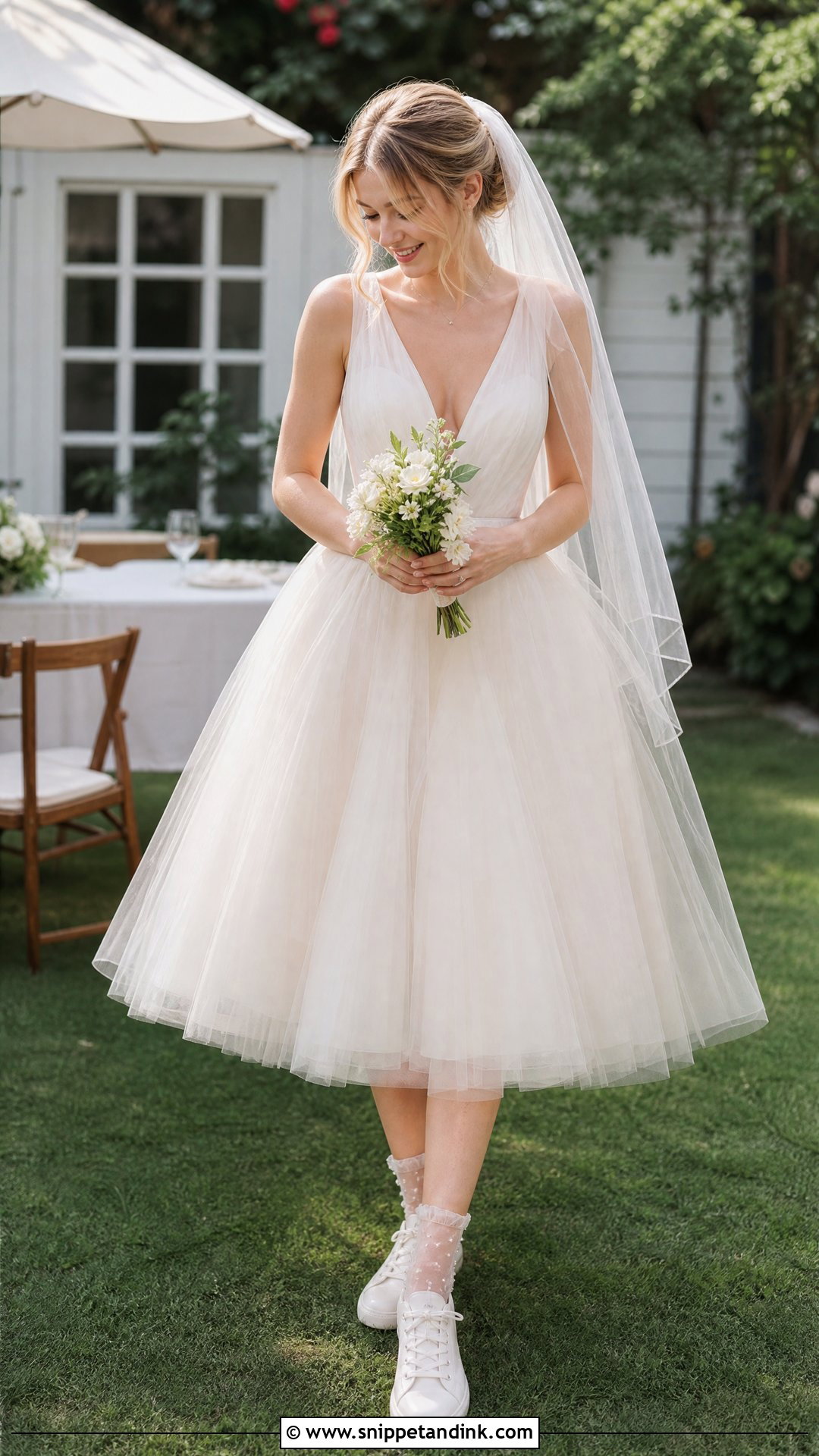 Tulle Wedding Dress With Sneakers - Snippet and Ink - 25 Quirky Wedding Dress Ideas