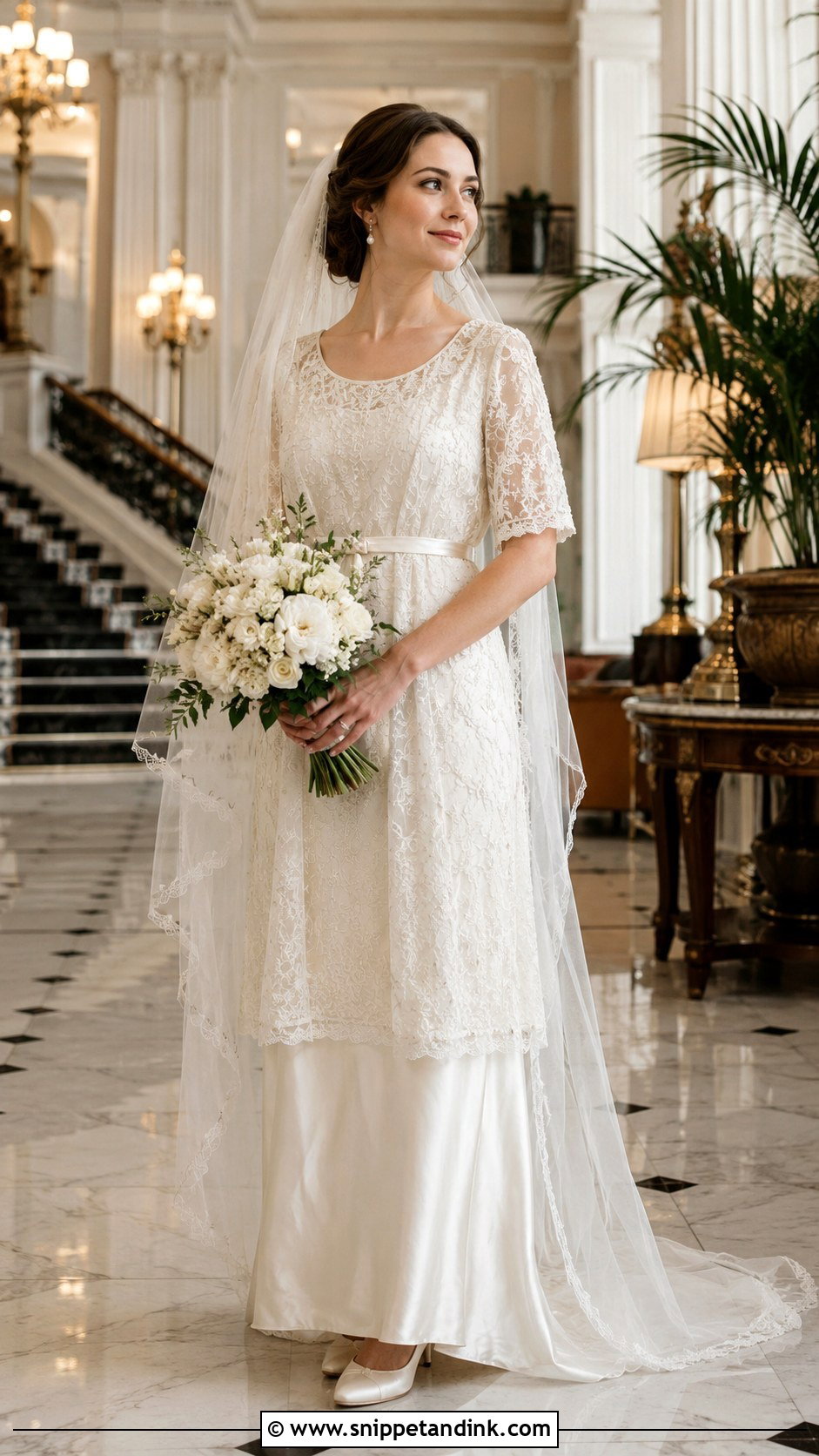 Tunic Layer 1910s Wedding Dress - Snippet and Ink - 20 1910s Wedding Dress Ideas