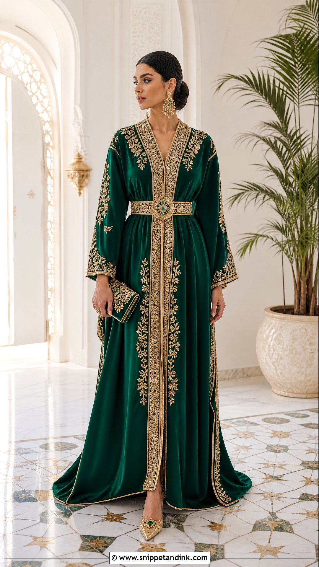 Tunisian Embroidered Kaftan Wedding Dress - Snippet and Ink - 20 Tunisian Wedding Dress Ideas