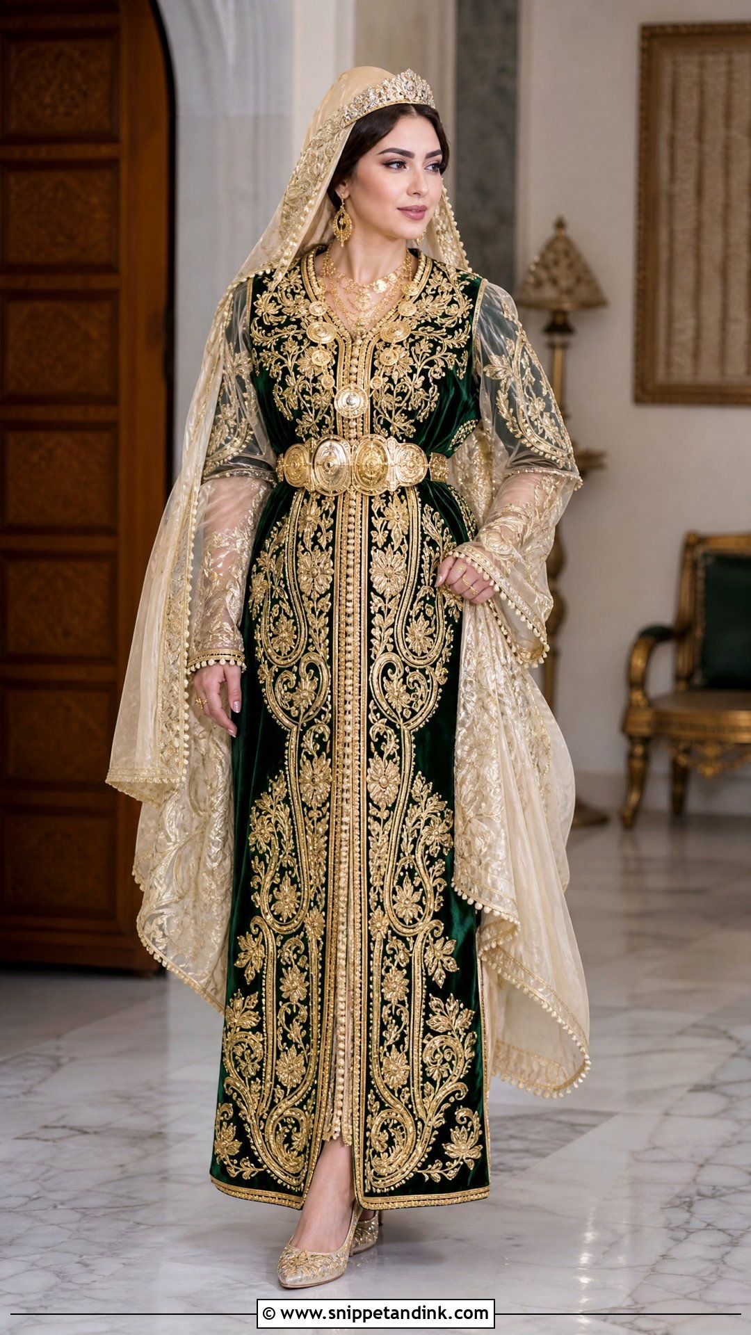 Tunisian Keswa Kbira Wedding Dress - Snippet and Ink - 20 Traditional Arabic Wedding Dress Ideas