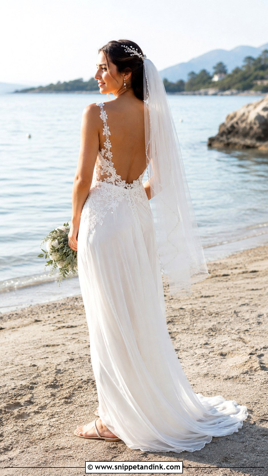 Turkey Beach Wedding Dress With Open Back - Snippet and Ink - 25 Turkey Wedding Dress Ideas