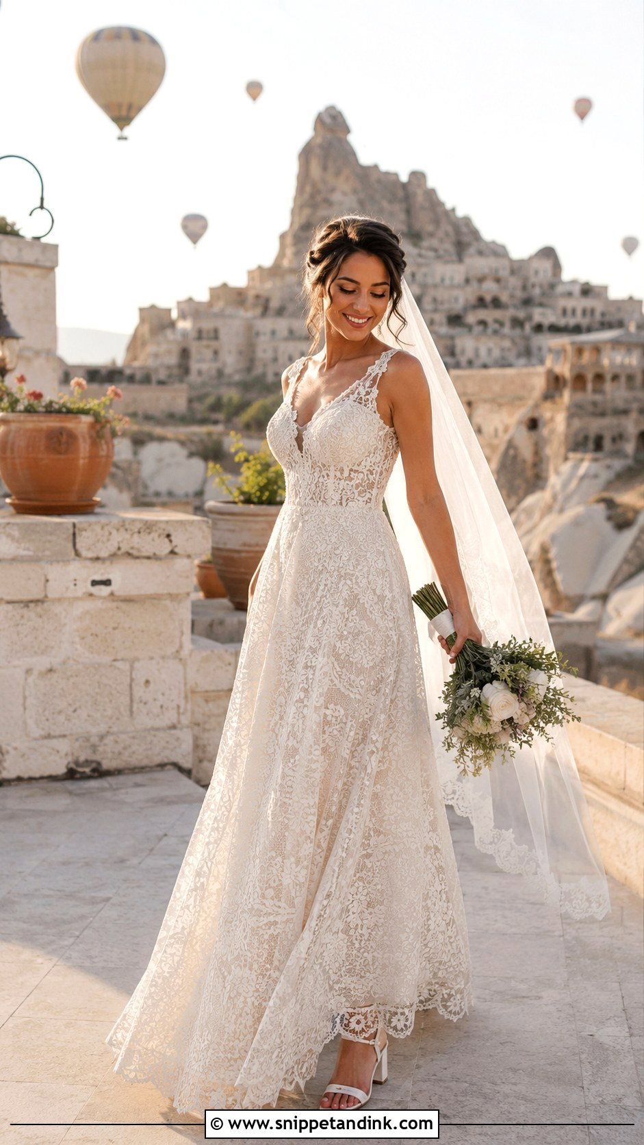 Turkey Destination Wedding Dress With Lightweight Lace - Snippet and Ink - 25 Turkey Wedding Dress Ideas