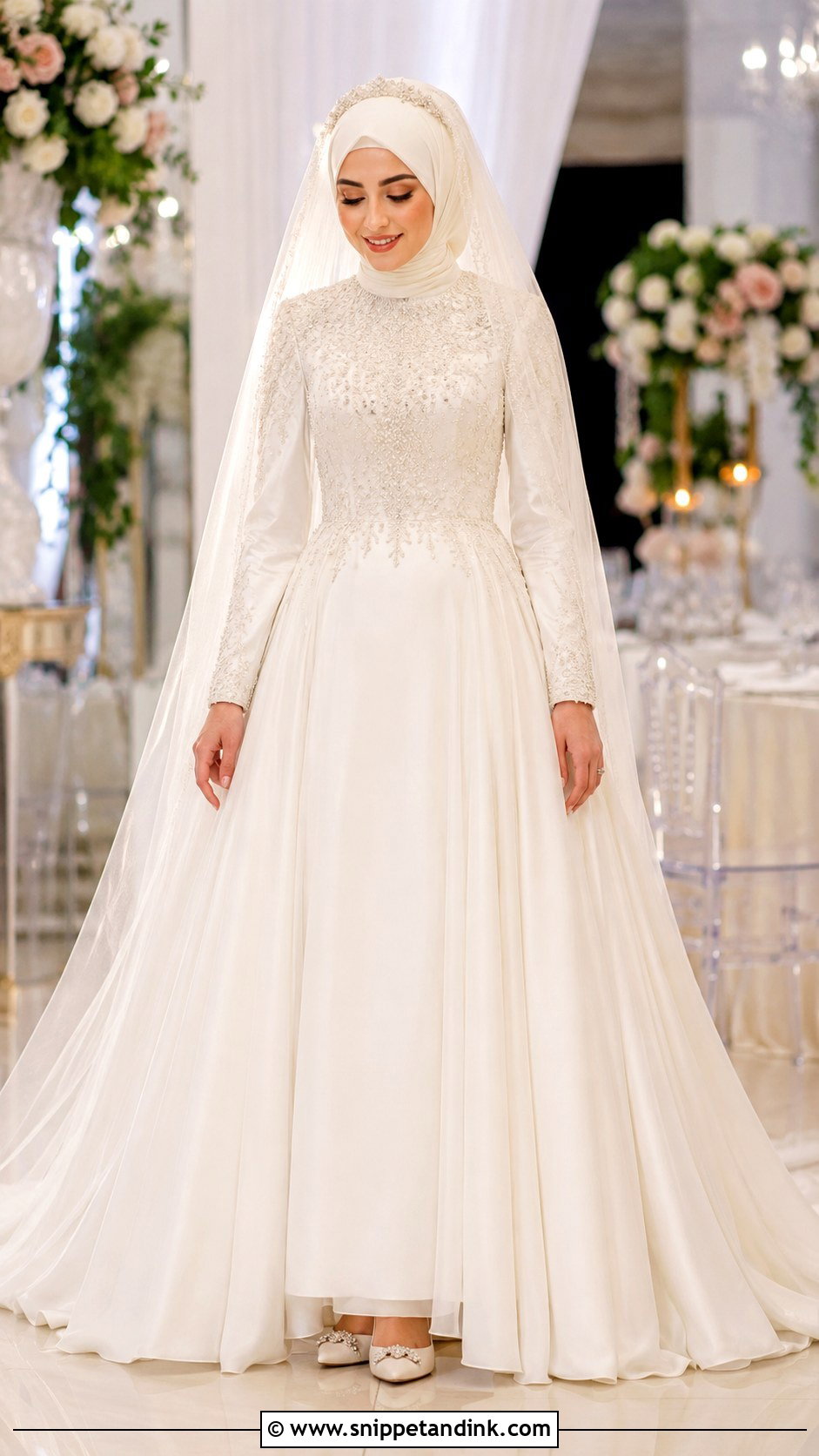 Turkish Beaded Muslim Wedding Dress - Snippet and Ink - 25 Turkish Muslim Wedding Dress Ideas