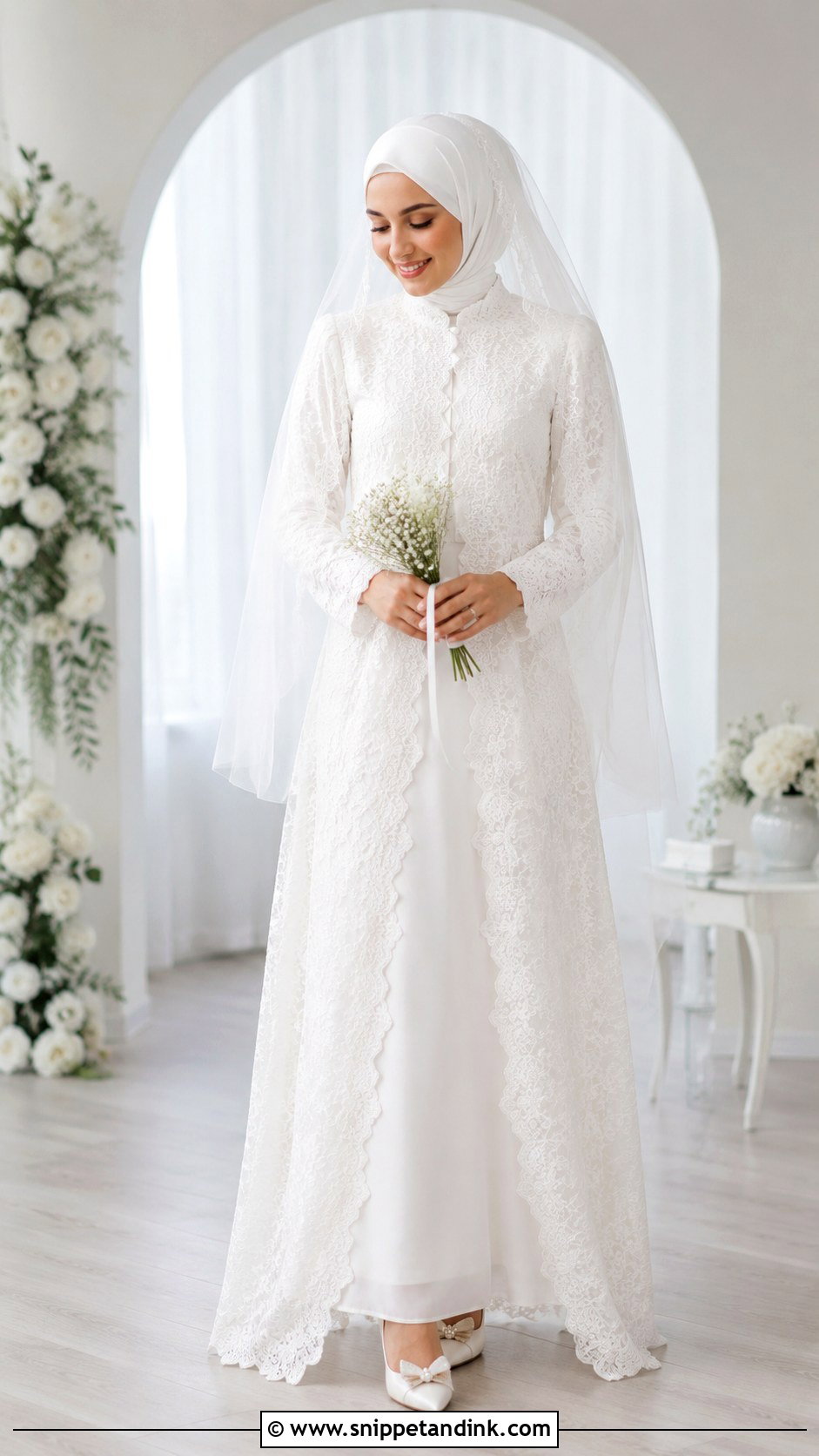 Turkish Bridal Abaya Wedding Dress - Snippet and Ink - 25 Turkish Muslim Wedding Dress Ideas