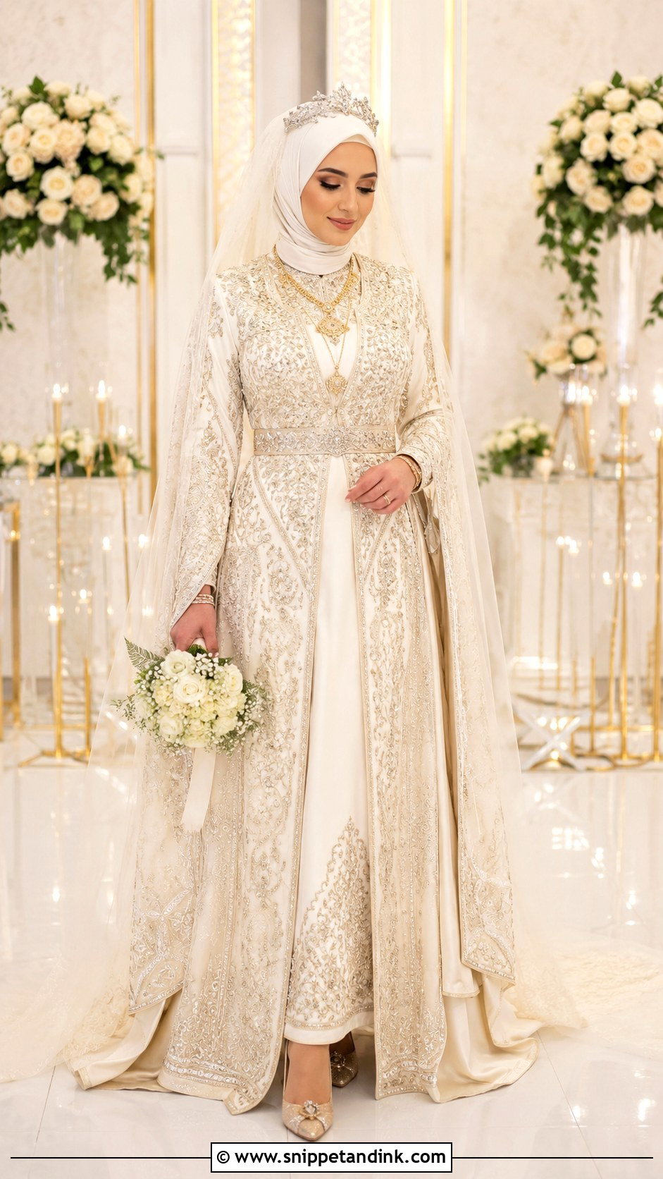 Turkish Bridal Kaftan Wedding Dress - Snippet and Ink - 25 Turkish Muslim Wedding Dress Ideas