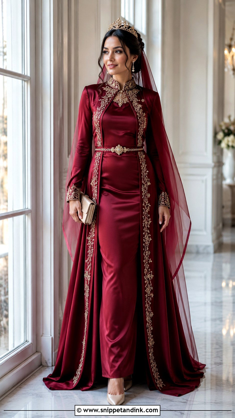 Turkish Bursa Silk Wedding Dress - Snippet and Ink - 20 Traditional Turkish Wedding Dress Ideas