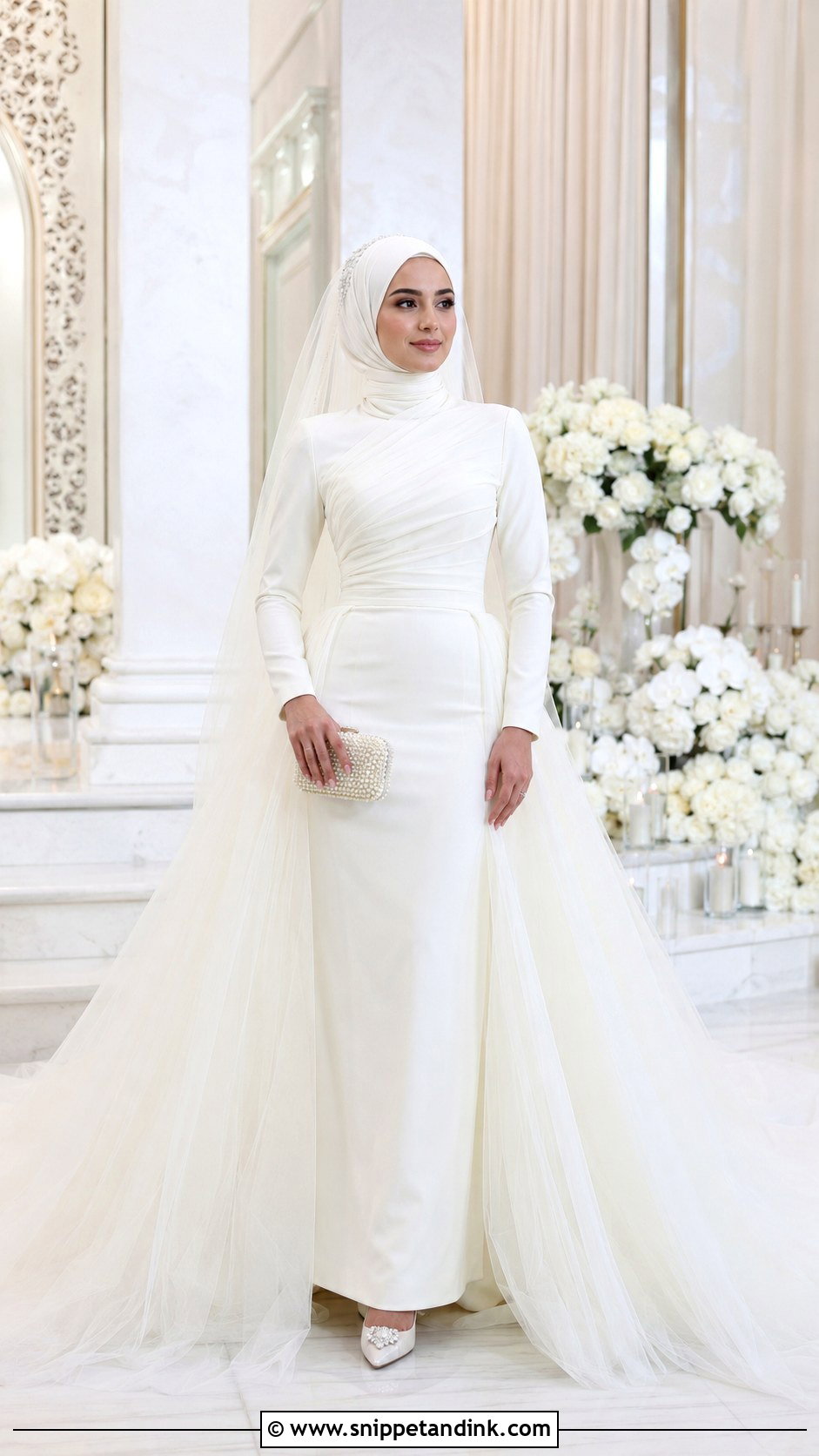 Turkish Detachable Train Wedding Dress - Snippet and Ink - 25 Turkish Muslim Wedding Dress Ideas