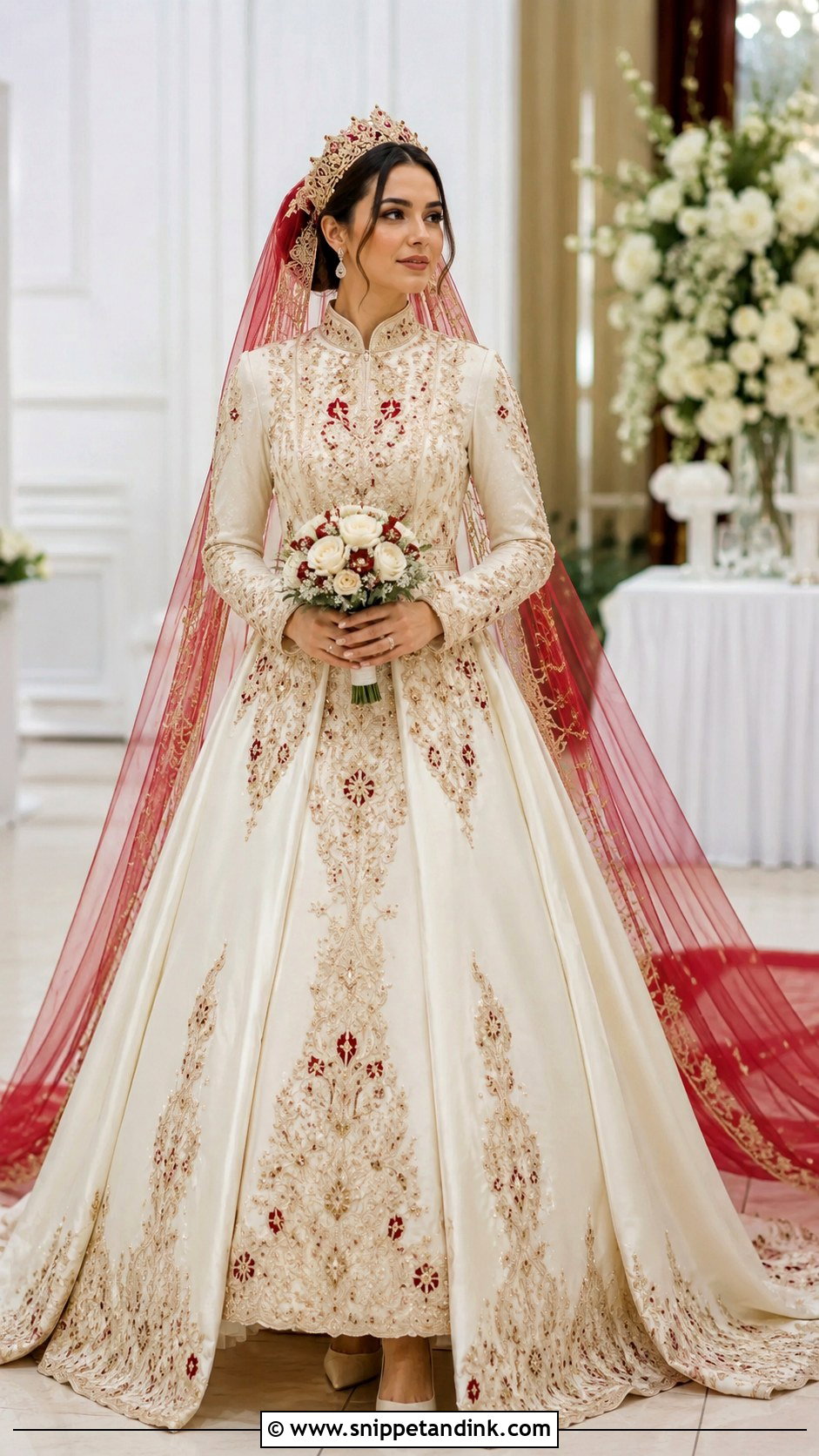 Turkish Embroidered Wedding Dress - Snippet and Ink - 20 Eastern Wedding Dresses