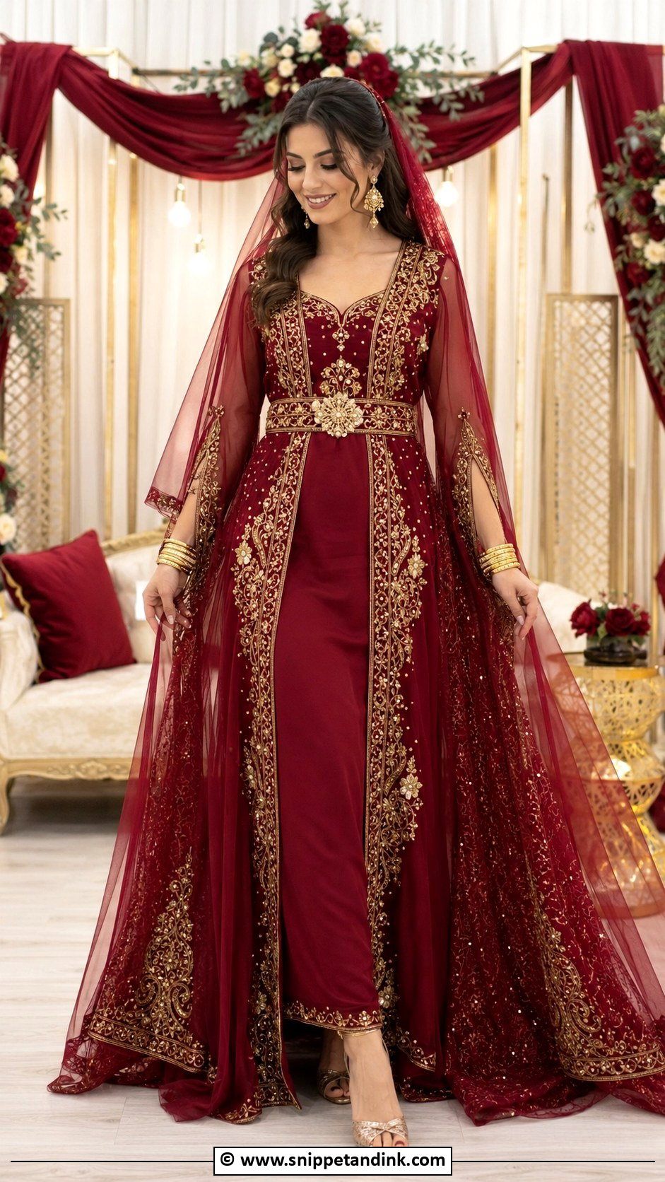 Turkish Henna Night Dress - Snippet and Ink - 30 Turkish Wedding Dress Ideas