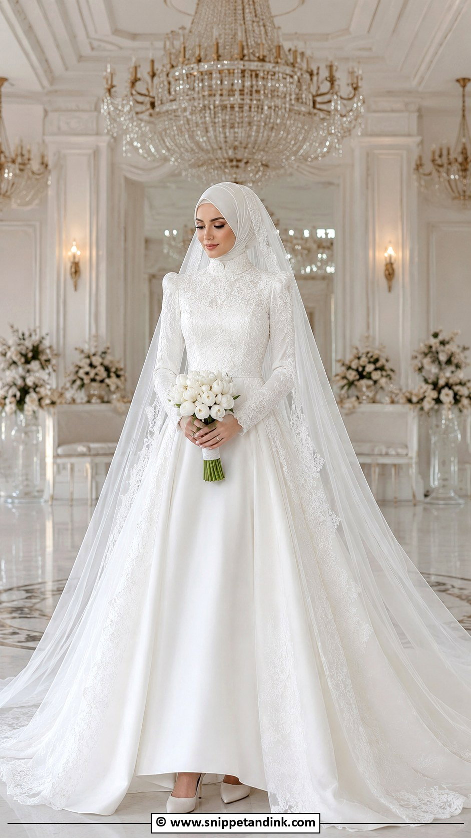 Turkish Hijab Wedding Dress - Snippet and Ink - 30 Muslim Nikah Dresses