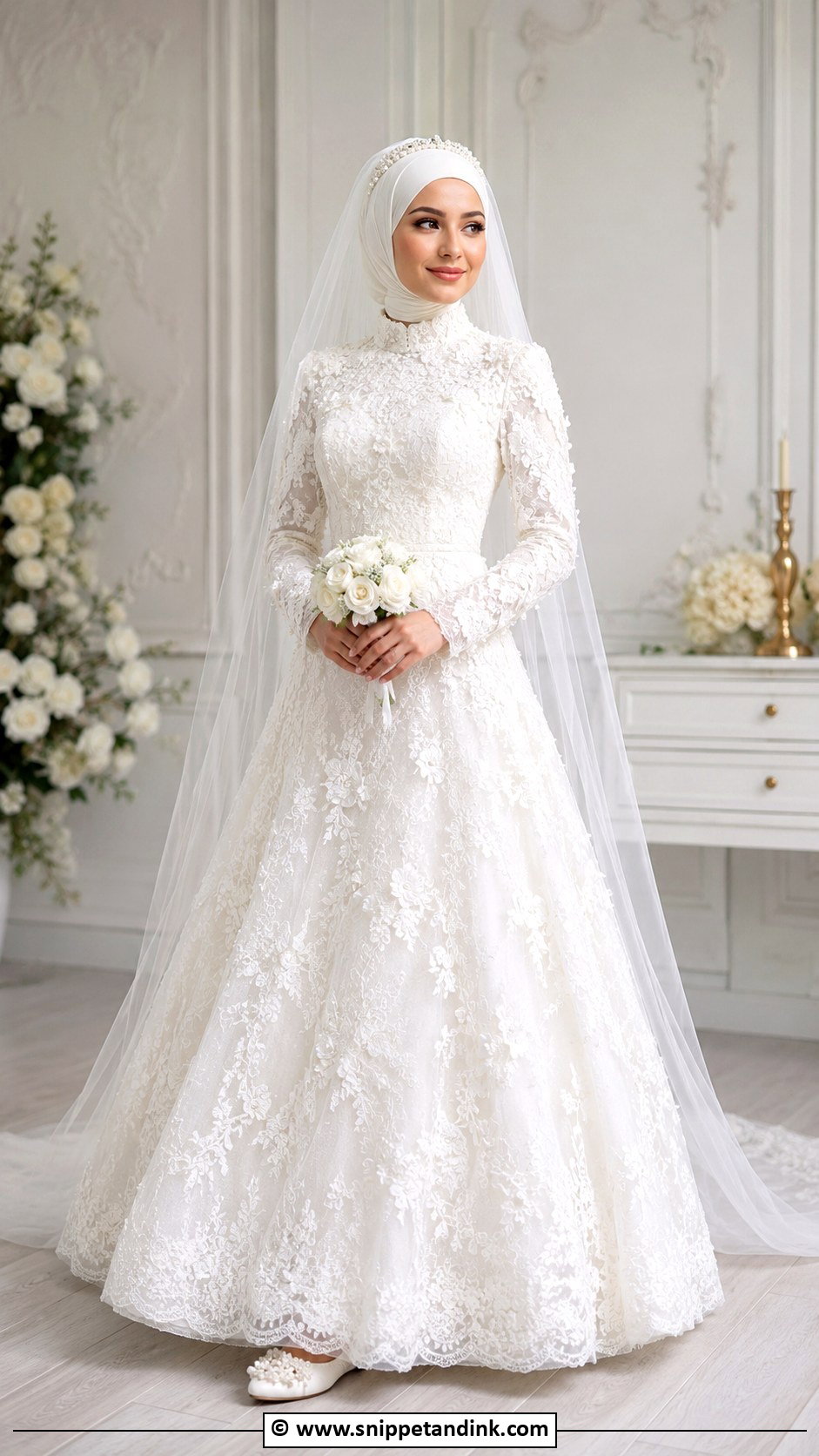Turkish Inspired Arabic Muslim Wedding Dress - Snippet and Ink - 25 Arabic Muslim Wedding Dress Ideas