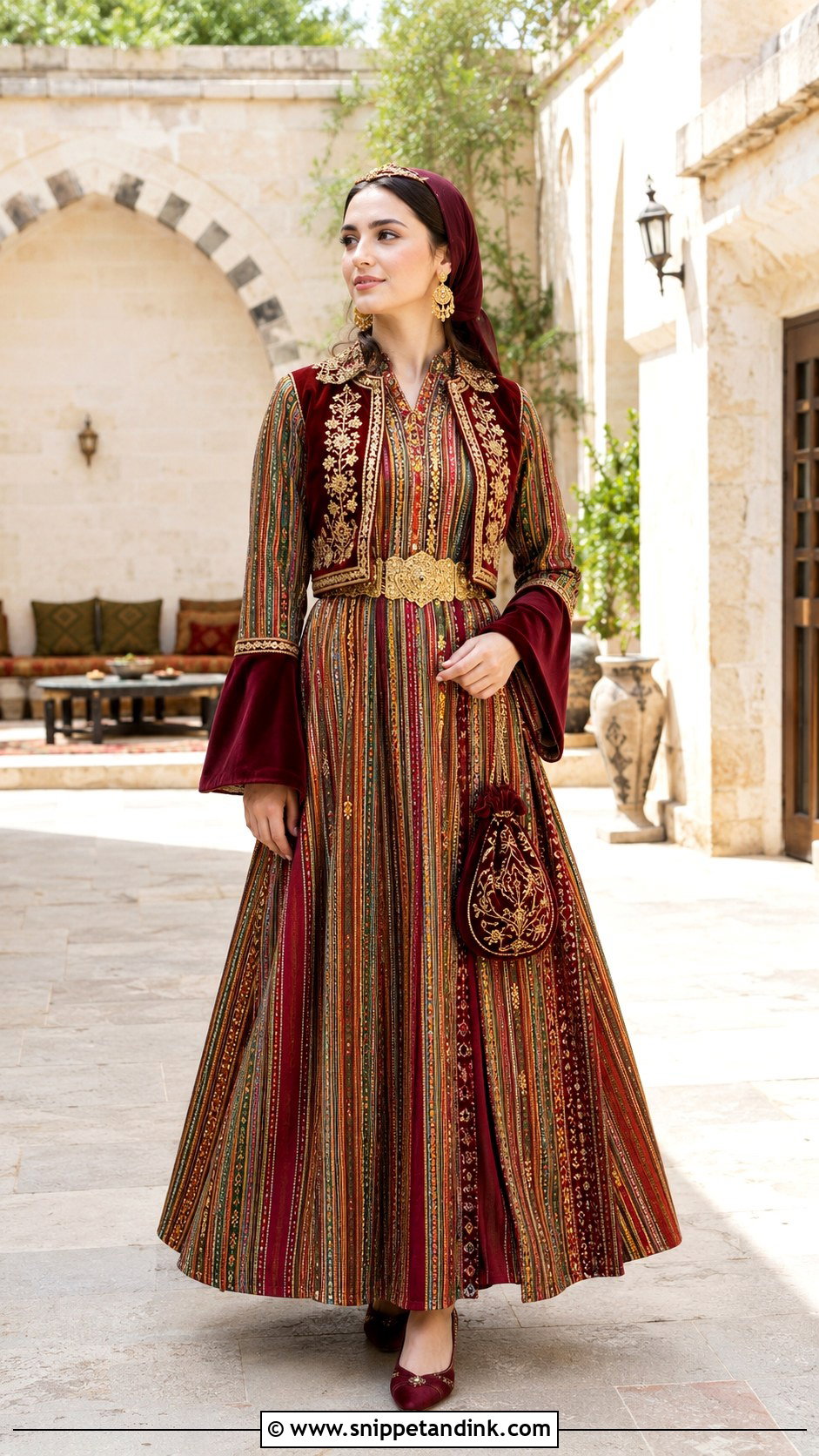 Turkish Kutnu Fabric Bridal Dress - Snippet and Ink - 20 Traditional Turkish Wedding Dress Ideas