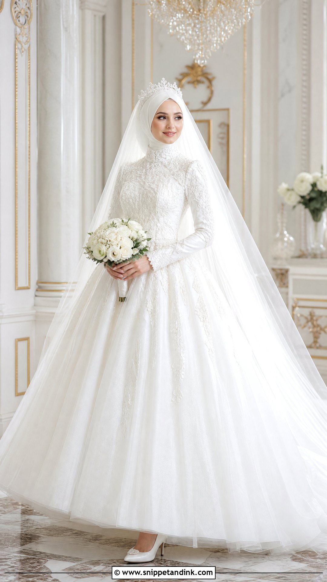 Turkish Muslim Wedding Dress With Hijab - Snippet and Ink - 25 Muslim Wedding Dress Hijab Bride Ideas