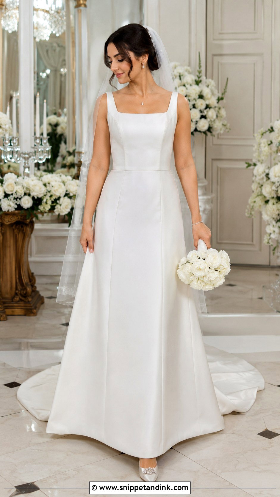 Turkish Petite Wedding Dress With Short Train - Snippet and Ink - 25 Turkey Wedding Dress Ideas