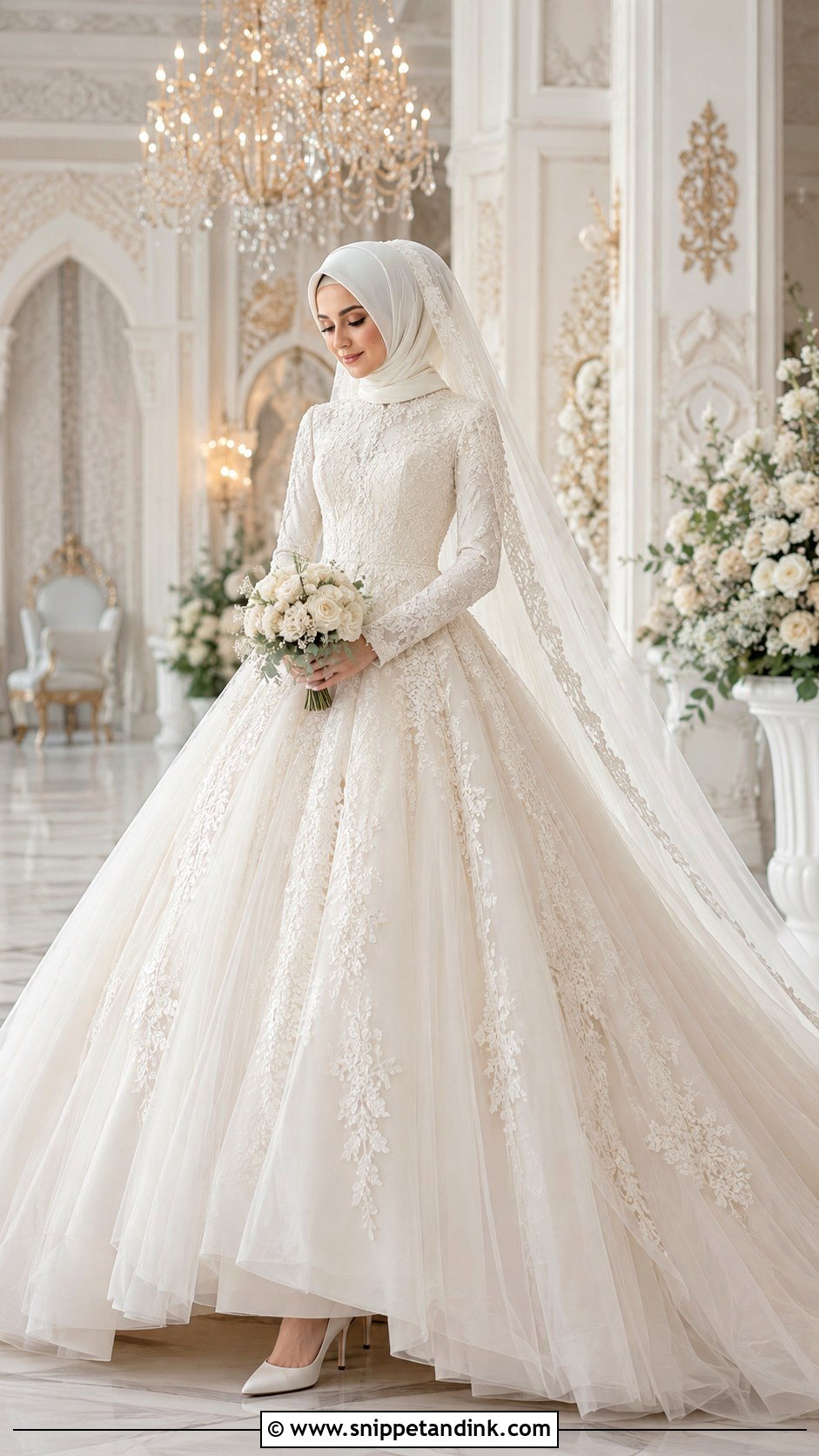 Turkish Tulle Ball Gown Wedding Dress - Snippet and Ink - 25 Turkish Muslim Wedding Dress Ideas