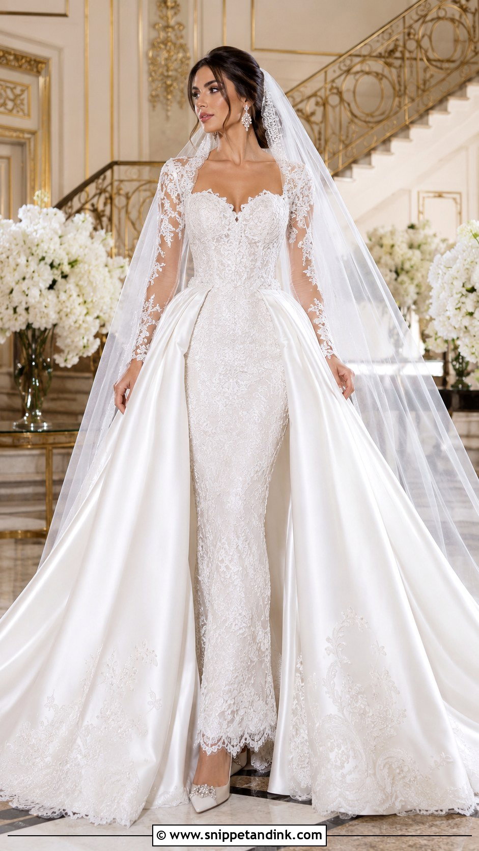 Turkish Wedding Dress With Detachable Overskirt - Snippet and Ink - 25 Turkey Wedding Dress Ideas