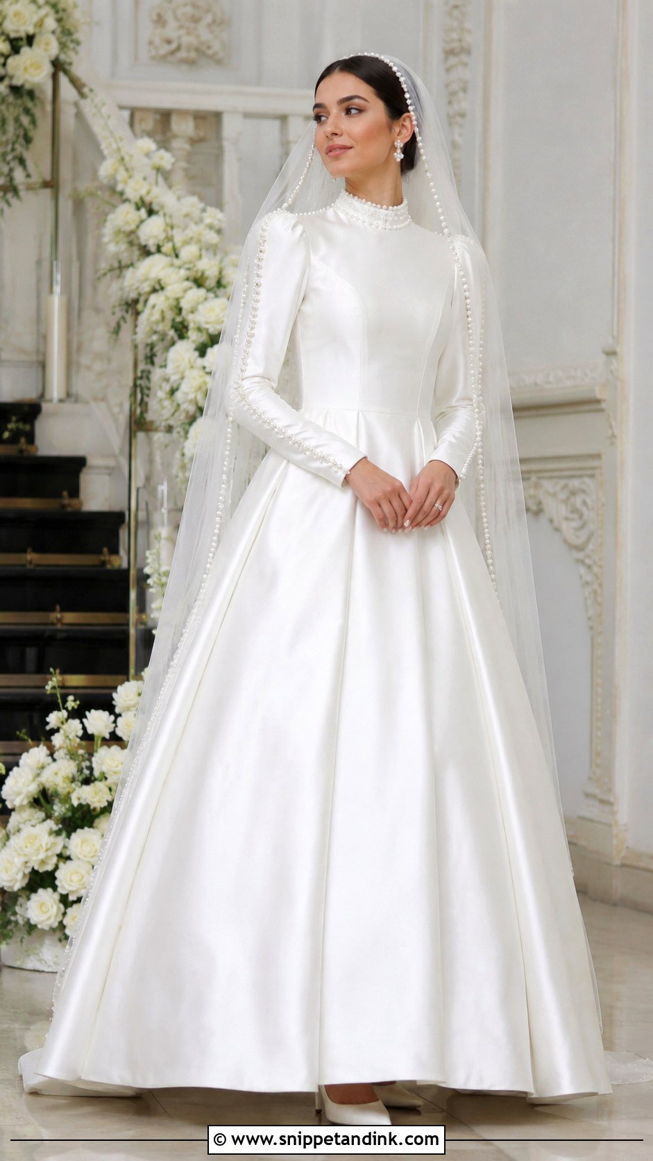 Turkish Wedding Dress With Pearl Details - Snippet and Ink - 25 Turkey Wedding Dress Ideas
