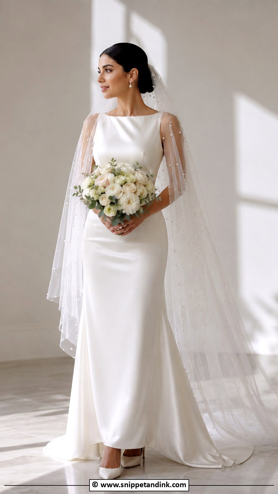 Turkish Wedding Dress With Pearl Veil - Snippet and Ink - 30 Turkish Wedding Dress Ideas