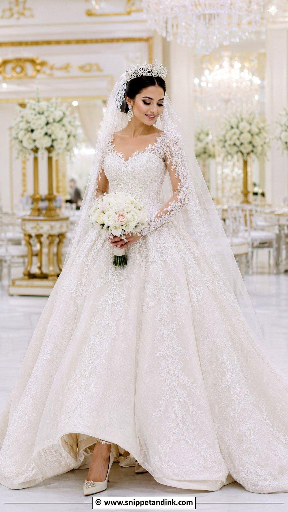 Turkish Wedding Dress With Tiara - Snippet and Ink - 30 Turkish Wedding Dress Ideas