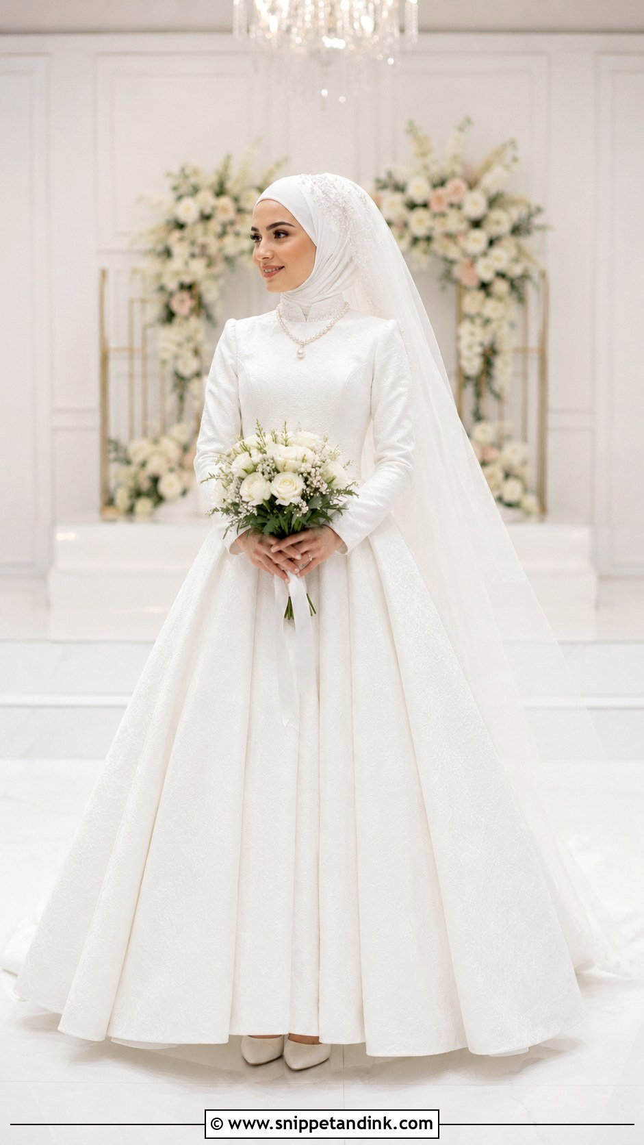 Turkish White Wedding Dress With Hijab - Snippet and Ink - 25 Turkish Muslim Wedding Dress Ideas