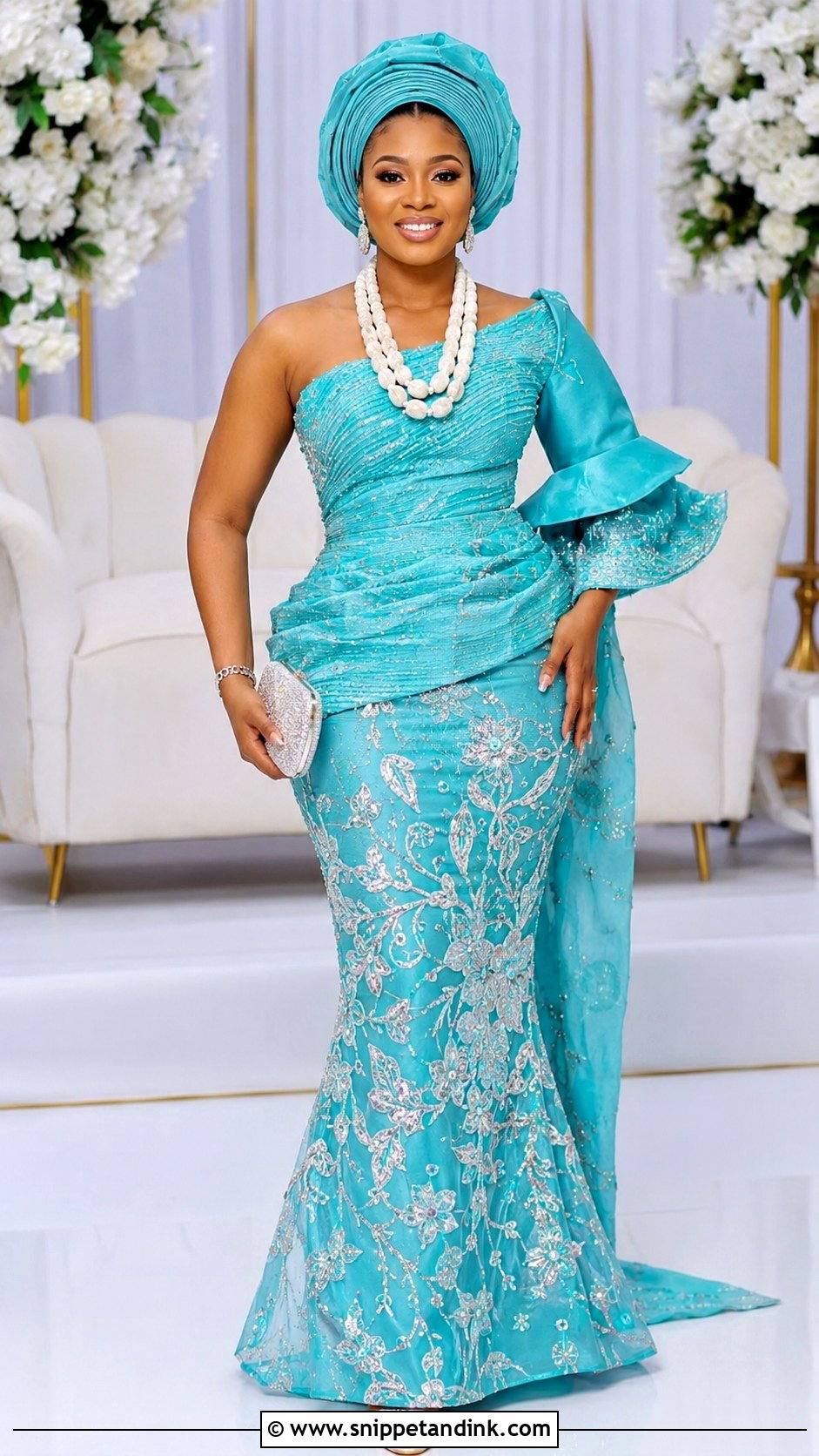 Turquoise George Outfit For Bride - Snippet and Ink - 20 George Outfit for Bride Ideas