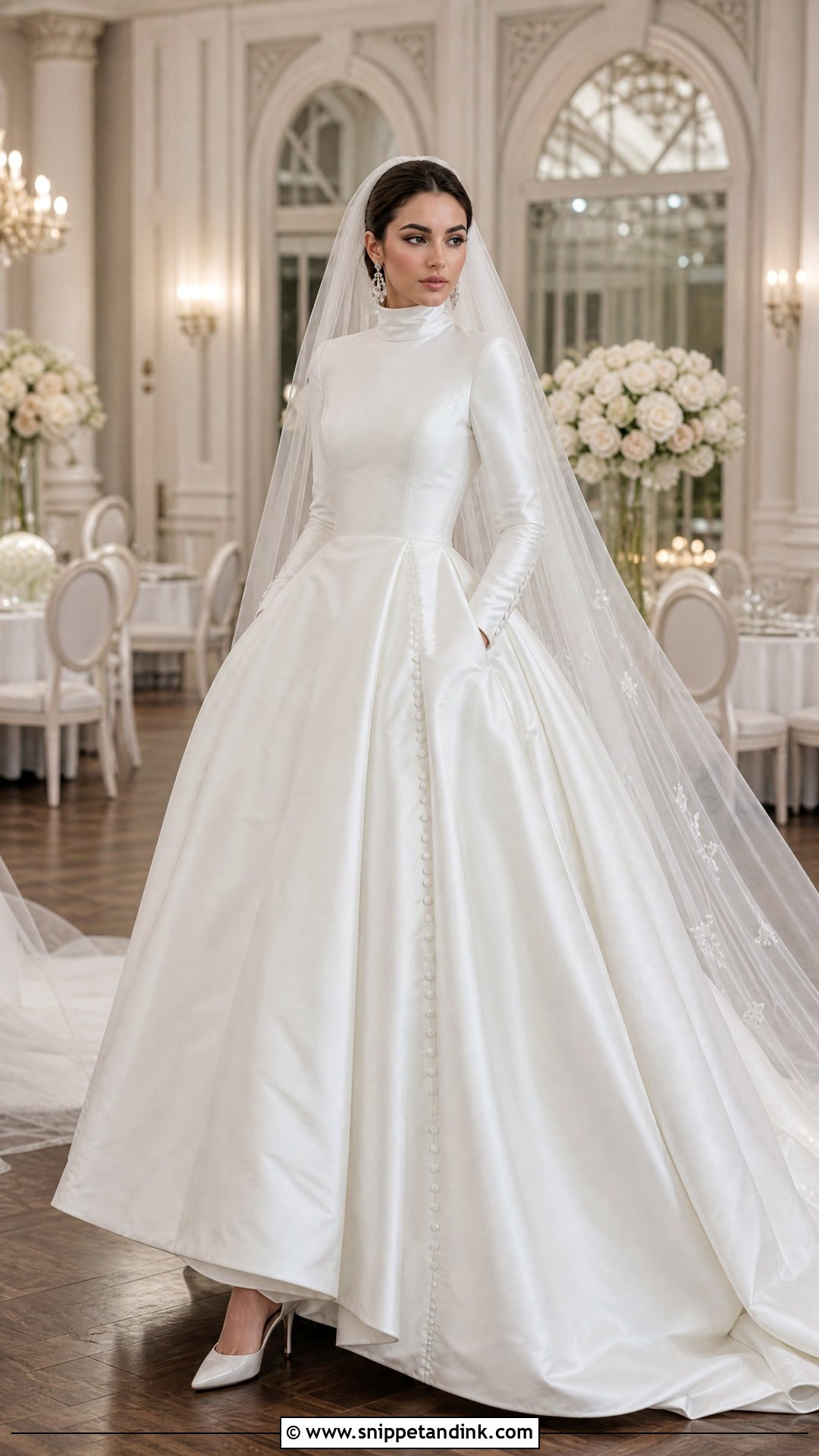 Turtleneck Ball Gown Wedding Dress - Snippet and Ink - 20 Turtleneck Wedding Dresses