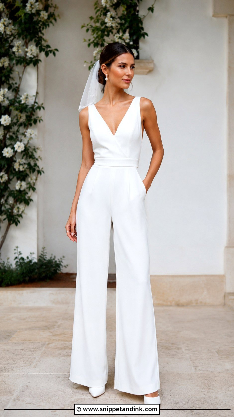 Tuscany Bridal Jumpsuit - Snippet and Ink - 25 Tuscany Wedding Dress Ideas