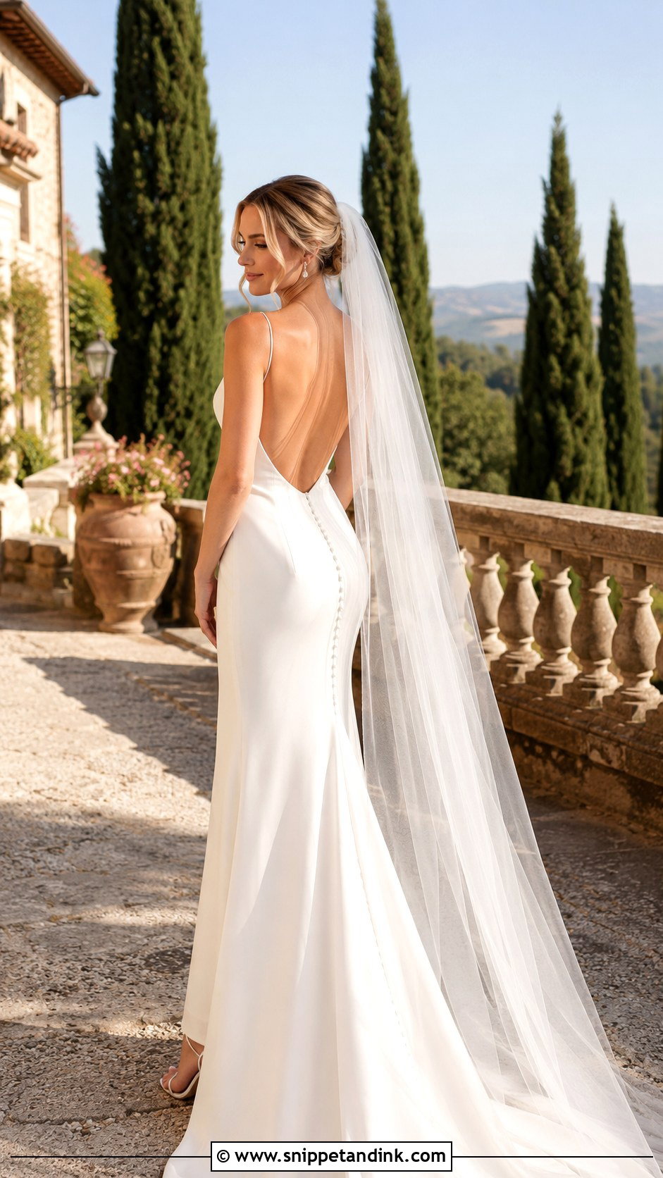 Tuscany Open Back Wedding Dress - Snippet and Ink - 25 Tuscany Wedding Dress Ideas