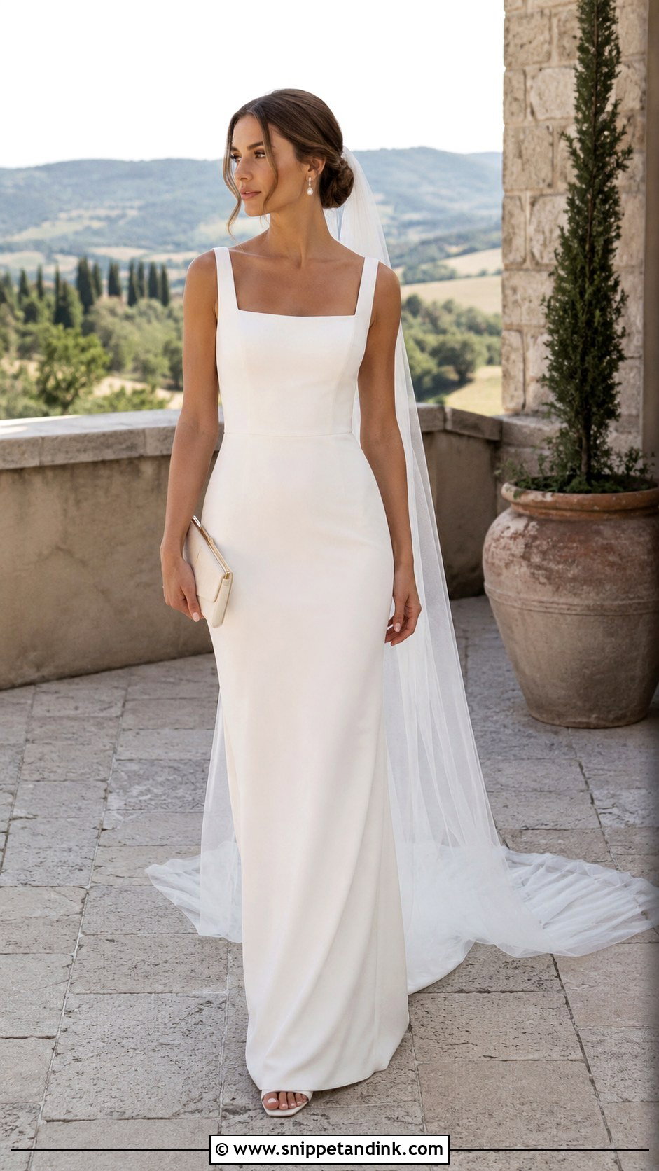 Tuscany Sheath Wedding Dress - Snippet and Ink - 25 Tuscany Wedding Dress Ideas