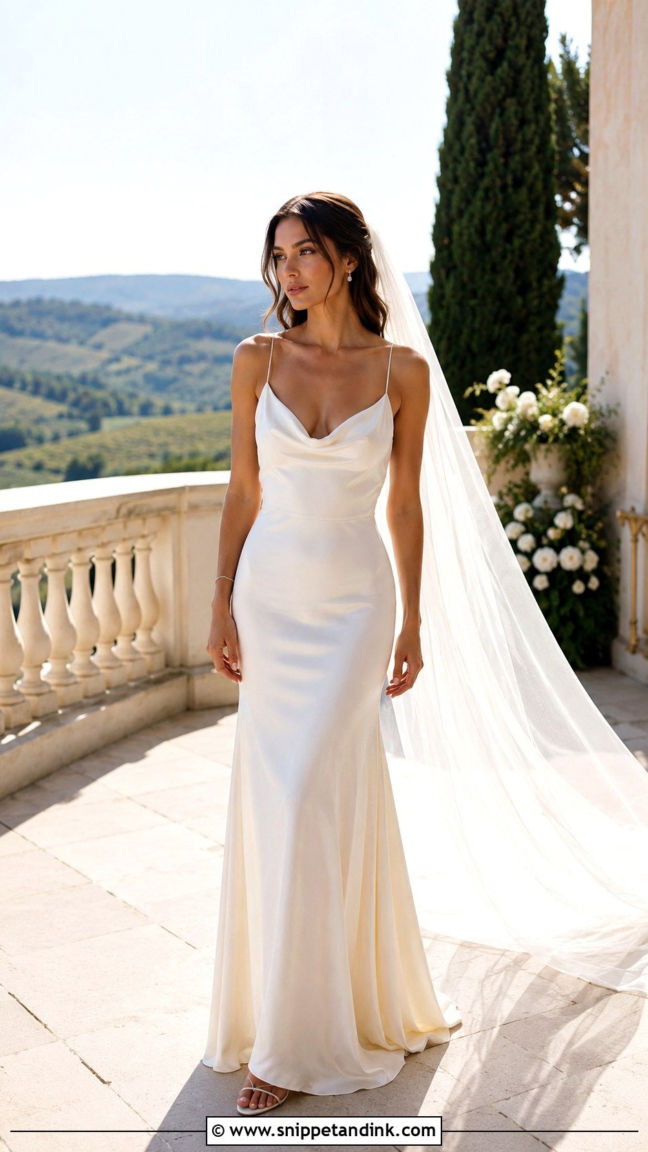 Tuscany Silk Slip Wedding Dress - Snippet and Ink - 25 Tuscany Wedding Dress Ideas