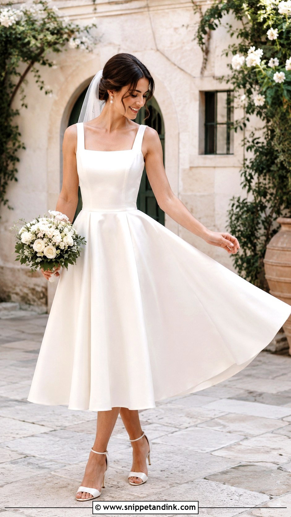 Tuscany Tea Length Wedding Dress - Snippet and Ink - 25 Tuscany Wedding Dress Ideas