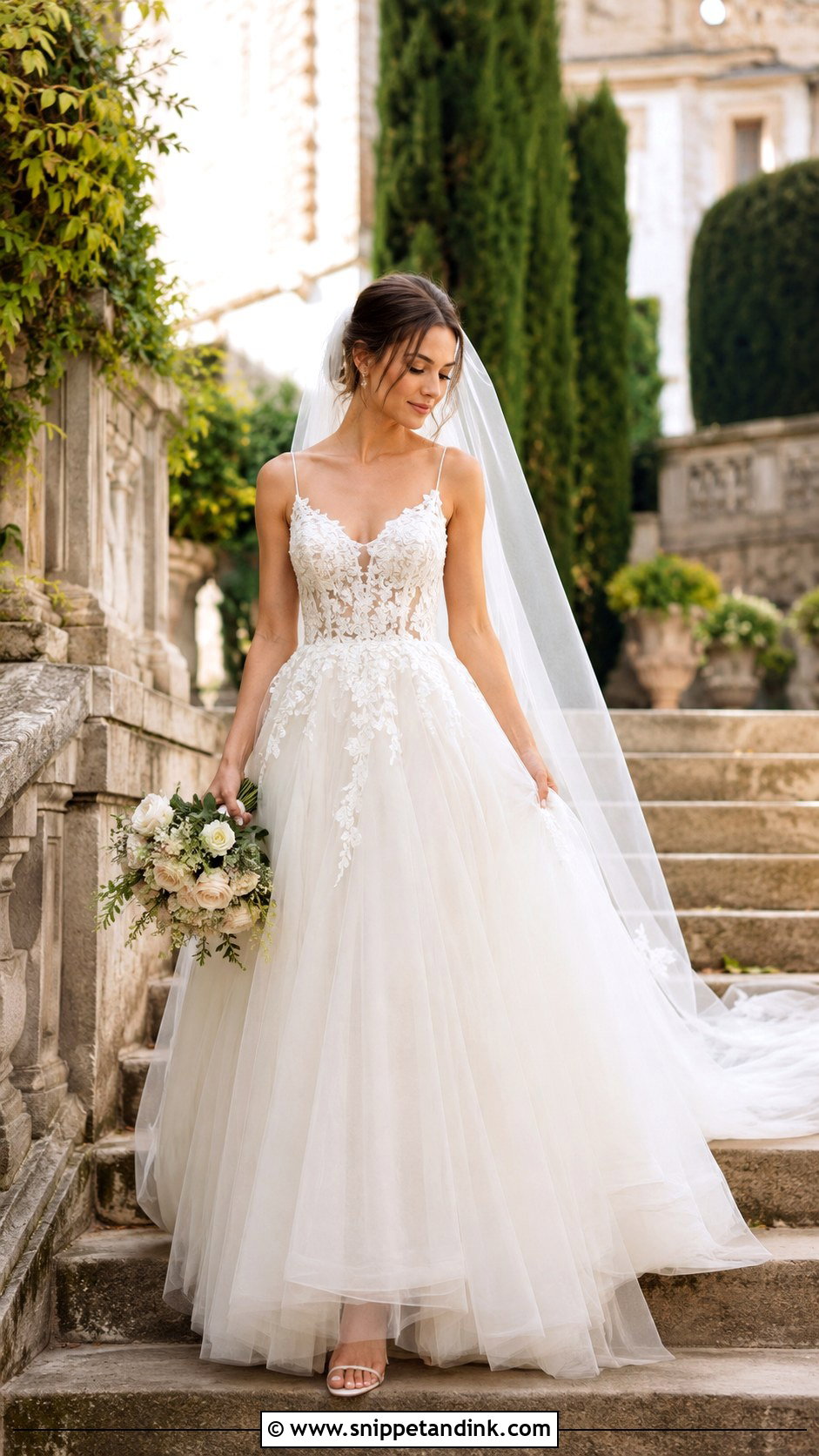 Tuscany Tulle Wedding Dress - Snippet and Ink - 25 Tuscany Wedding Dress Ideas