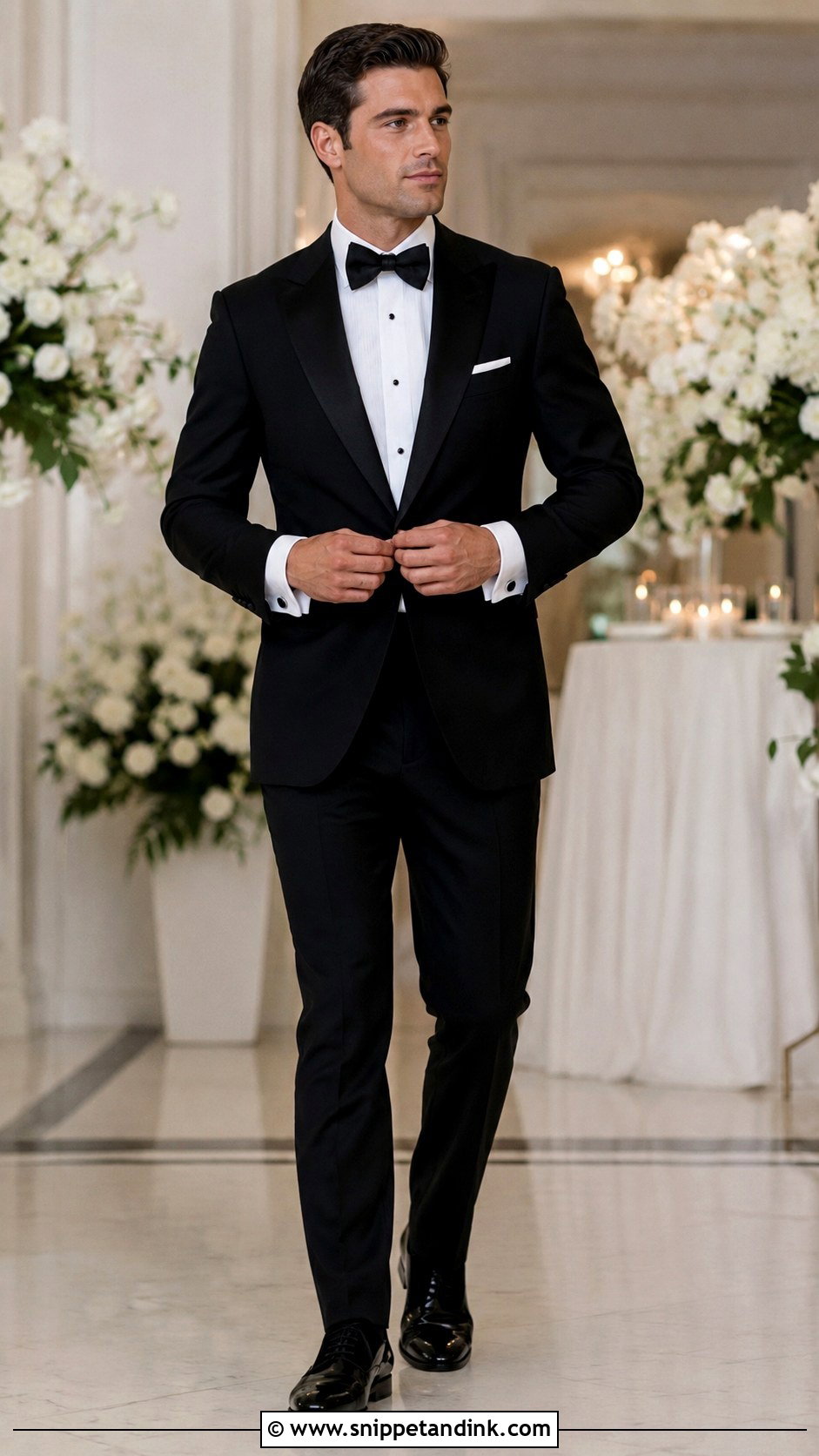 Tux With Wing Collar Shirt - Snippet and Ink - 30 Wedding Tux Ideas