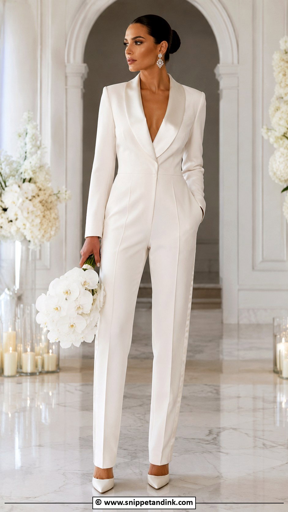 Tuxedo Bridal Jumpsuit - Snippet and Ink - 25 Jumpsuit Wedding Dress Ideas